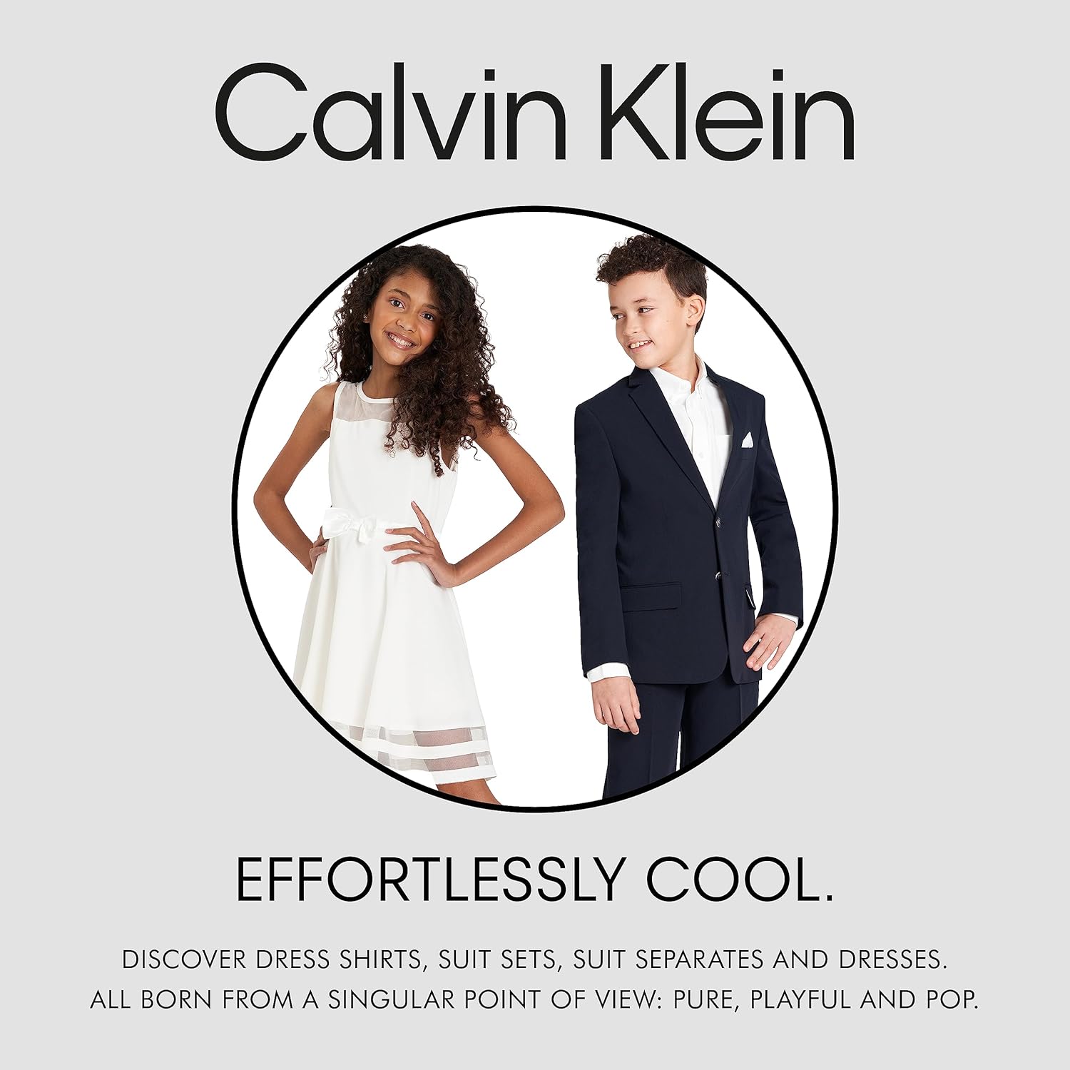 Calvin Klein Boys Flat-Front Bi-Stretch Dress Pant, Straight Leg Fit, Belt Loops & Front Pockets - Image 5
