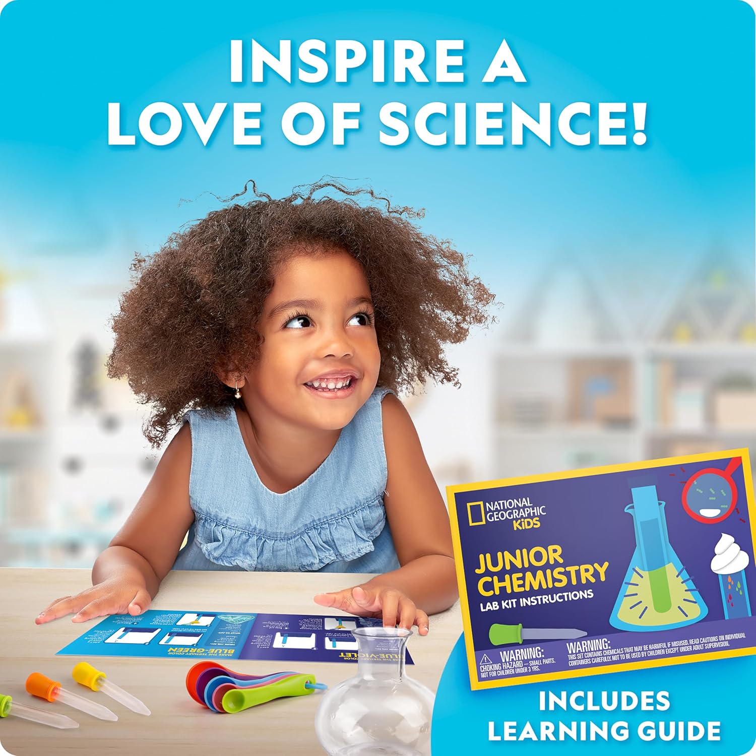 National Geographic Junior Chemistry Set - Complete Early Learning Lab Kit with 50 Science Experiments for Kids and 20+ Lab Tools, Chemistry Set, Science Experiments for Kids 4-6 - Image 6