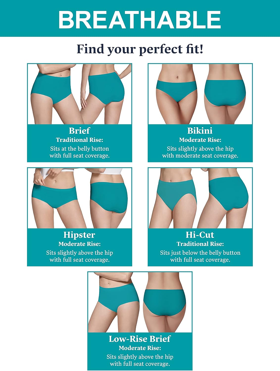 Fruit of the Loom womens Breathable Underwear, Moisture Wicking Keeps You Cool & Comfortable, Available in Plus Size - Image 8