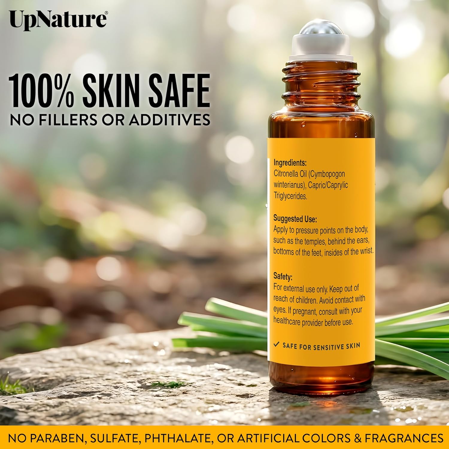 UpNature Citronella Oil Roll On – Camping Essentials - 100% Natural Citronella Essential Oil for Skin - Image 6