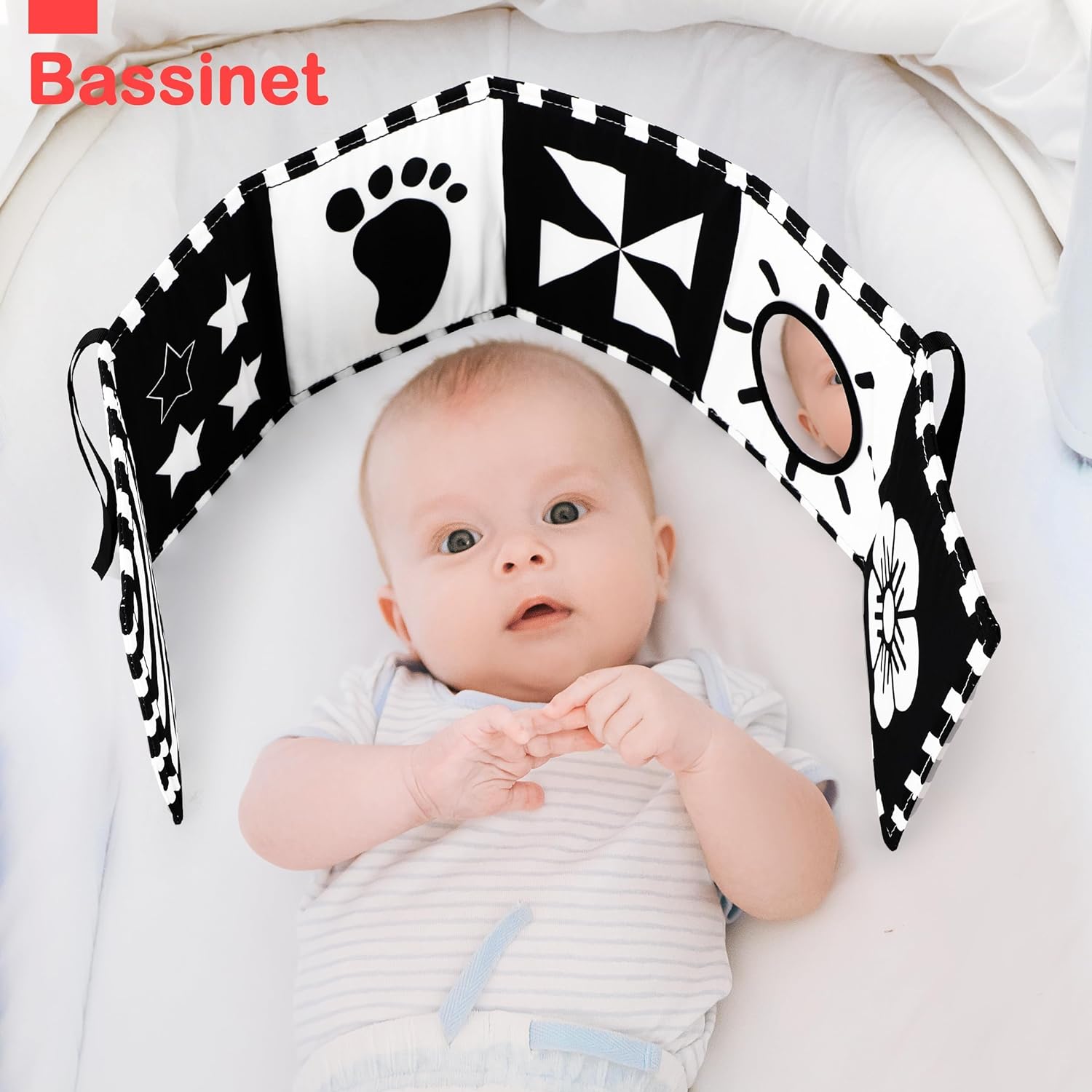 URMYWO Black and White Baby Toy, Tummy Time High Contrast Newborn Toys 0-3 Months, Soft Baby Book, Visual Stimulation Montessori Sensory Infant Toys 0-6-12 Months, Boy Girl Shower Gift - Image 8