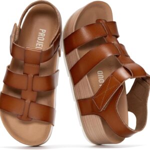 Project Cloud Platform Sandals Women – Strappy Wedges with Comfortable Plush & Soft Insole – Lightweight & Non Slip Platform Sandals for Women 2026