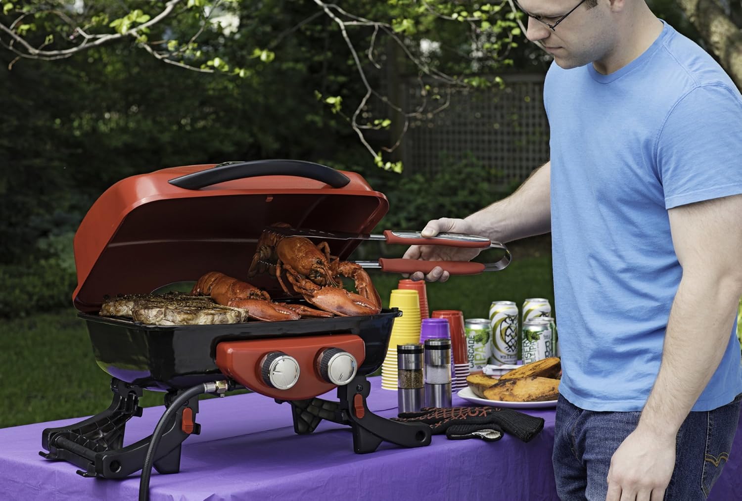 Cuisinart 3‑Piece Stainless Steel BBQ Grilling Tool Set with Grill Glove – Outdoor Grill Accessories, Perfect Grilling Gift for Men, Dads & Grill Masters, CGS-134 - Image 5