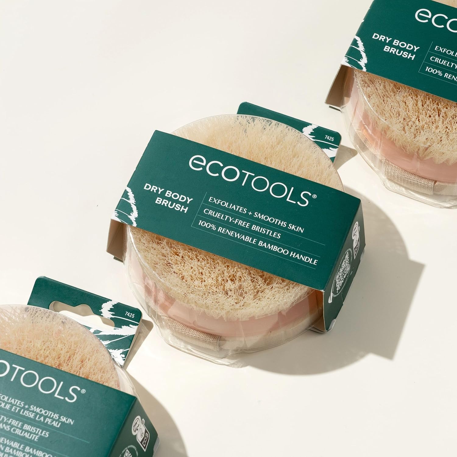 EcoTools Dry Body Brush, Cruelty-Free Bristles Exfoliate & Smooth Skin, Dry Brushing Removes Flaky Skin, May Help Improve Circulation & Tone, Eco-Friendly Skincare Tool, Vegan & Cruelty-Free, 1 Count - Image 6