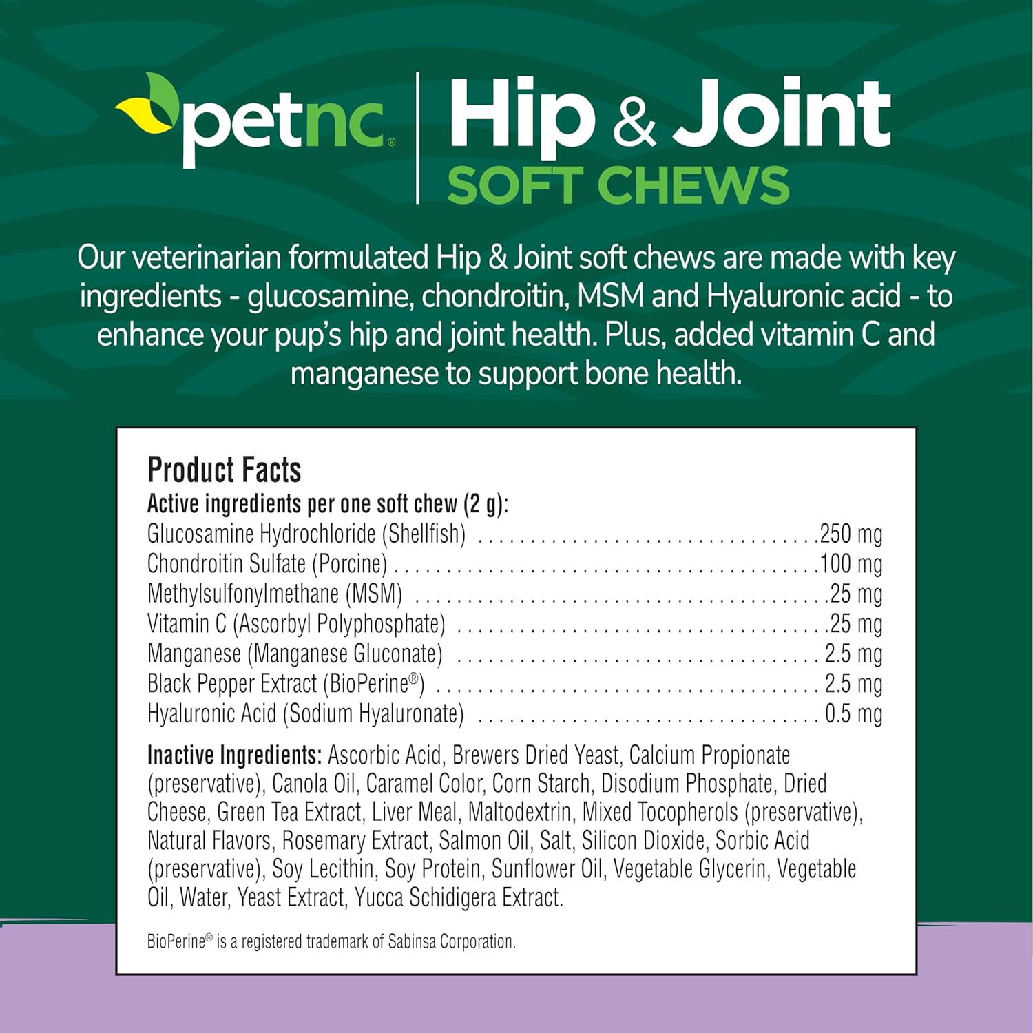 Petnc Hip & Joint Health Supplement for Dogs (90 Chews), Glucosamine Chondroitin MSM Dog Chews with Hyaluronic Acid, Liver Flavored Bone & Joint Support Supplement, For All Breeds - Image 12