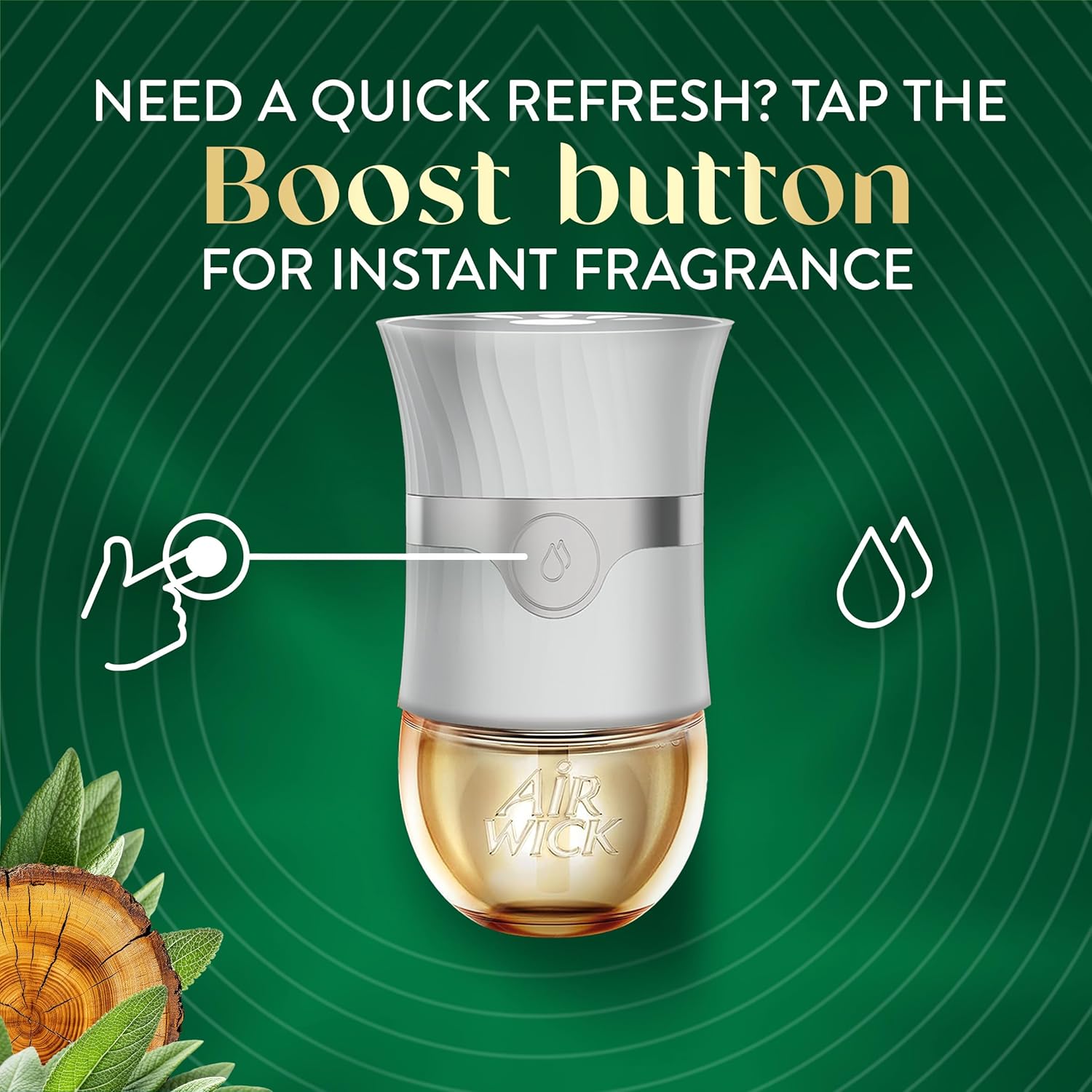 Air Wick Vibrant Plug In Scented Oil Refill, Infused with Essential Oils, Plug In Air Fresheners for Home, White Sage & Mahogany, 4 ct - Image 7