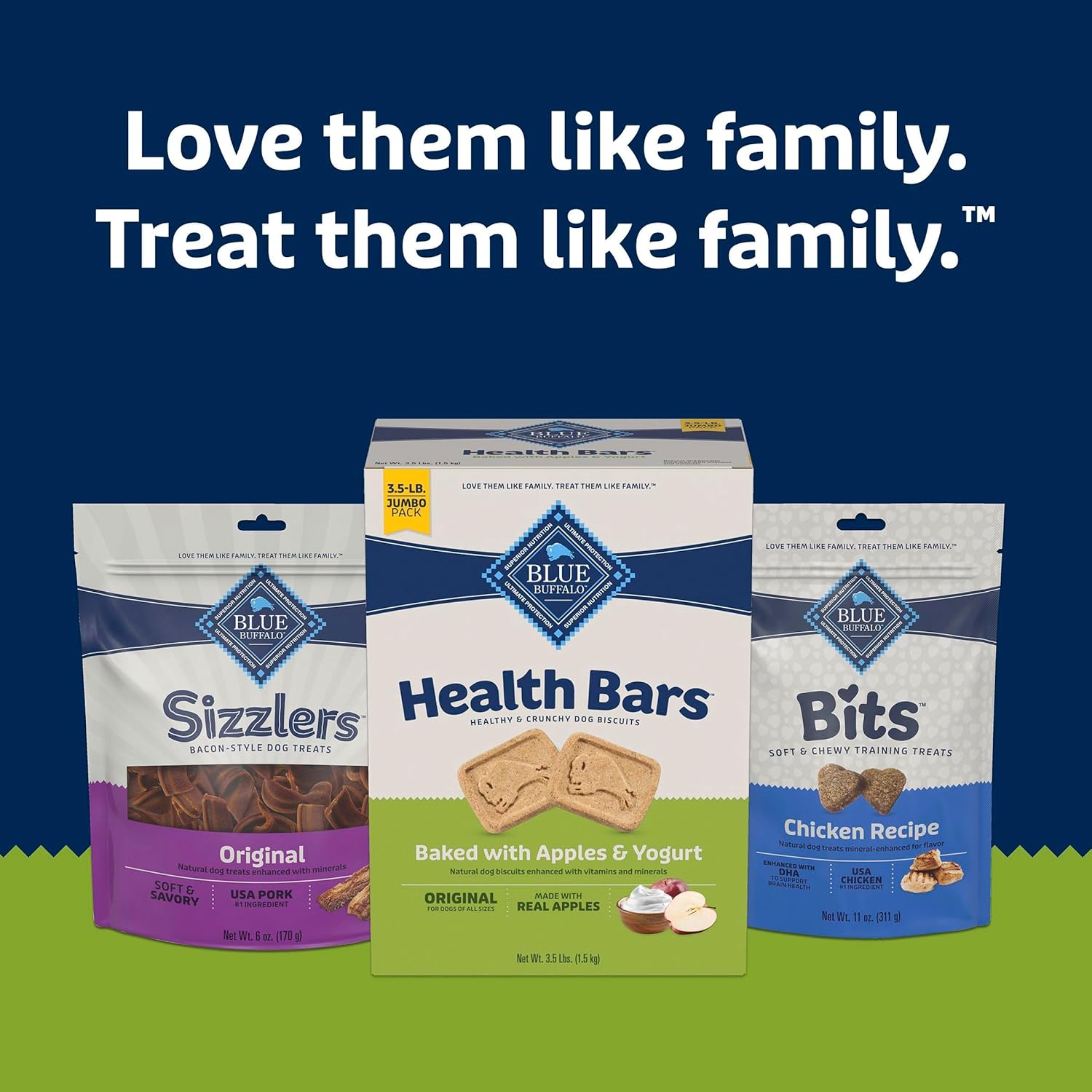 Blue Buffalo Health Bars Crunchy Dog Biscuits, Oven-Baked with Natural Ingredients, Apples & Yogurt, 3.5-lbs Box - Image 8