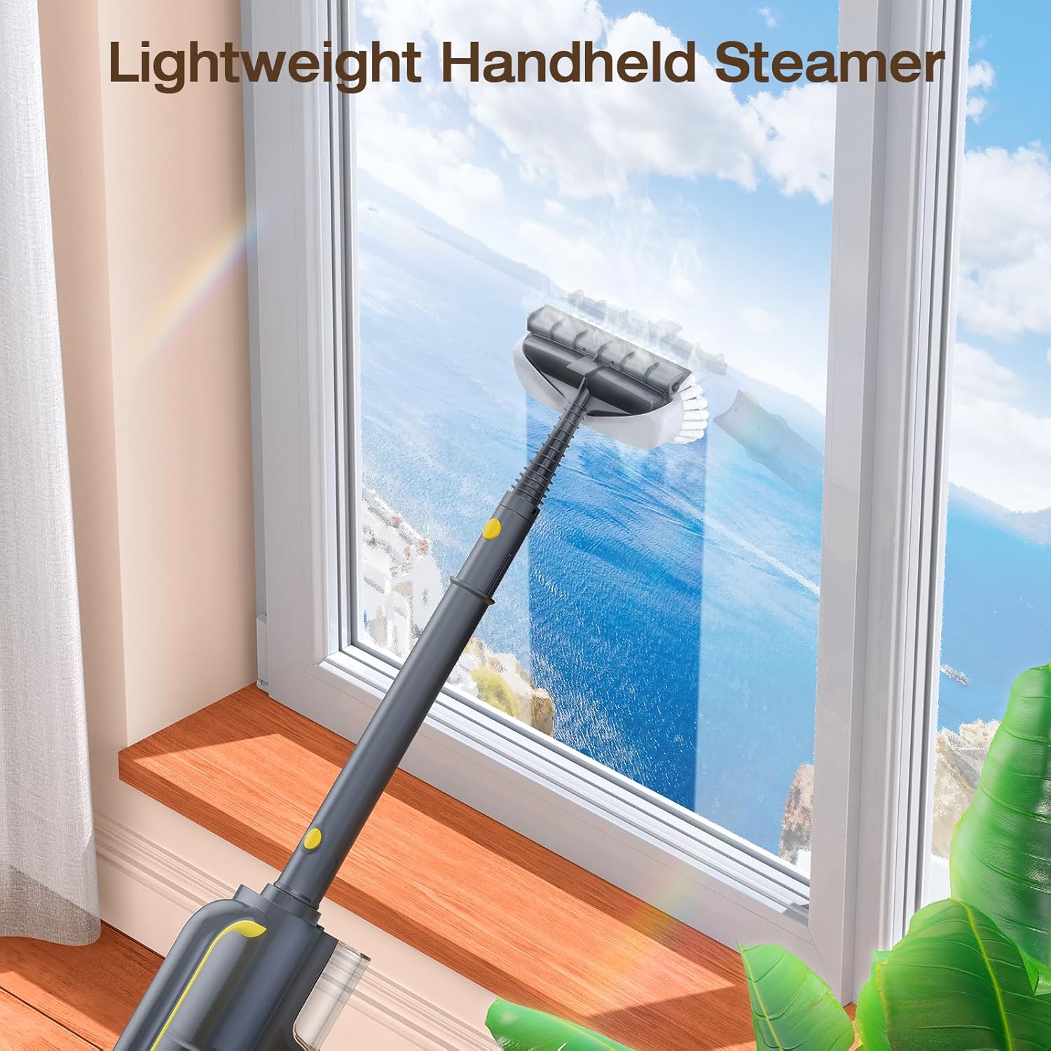 Steam Mop with Detachable Handheld Steam Cleaner, 10-in-1 Multi Accessories, Quick 10s Heat, 350ml and 2-Level Steamer for Cleaning Floor, Carpet, BBQ Grill, Tile, and Grout, Gray - Image 5