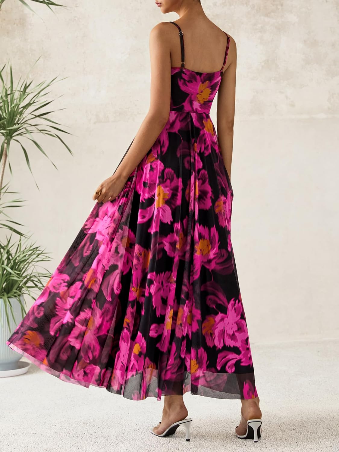 BTFBM Women Summer Floral Maxi Dresses Elegant Spaghetti Strap Dress Printed Party Dress Beach Long Dresses - Image 3