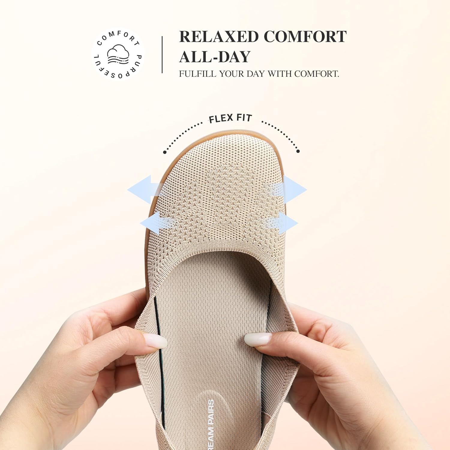 DREAM PAIRS Women's Ballet Flats Dressy Arch Support Wide Toe Box Knit Flats Comfortable Round Toe Slip On Travel Work Business Office Barefoot Shoes - Image 7