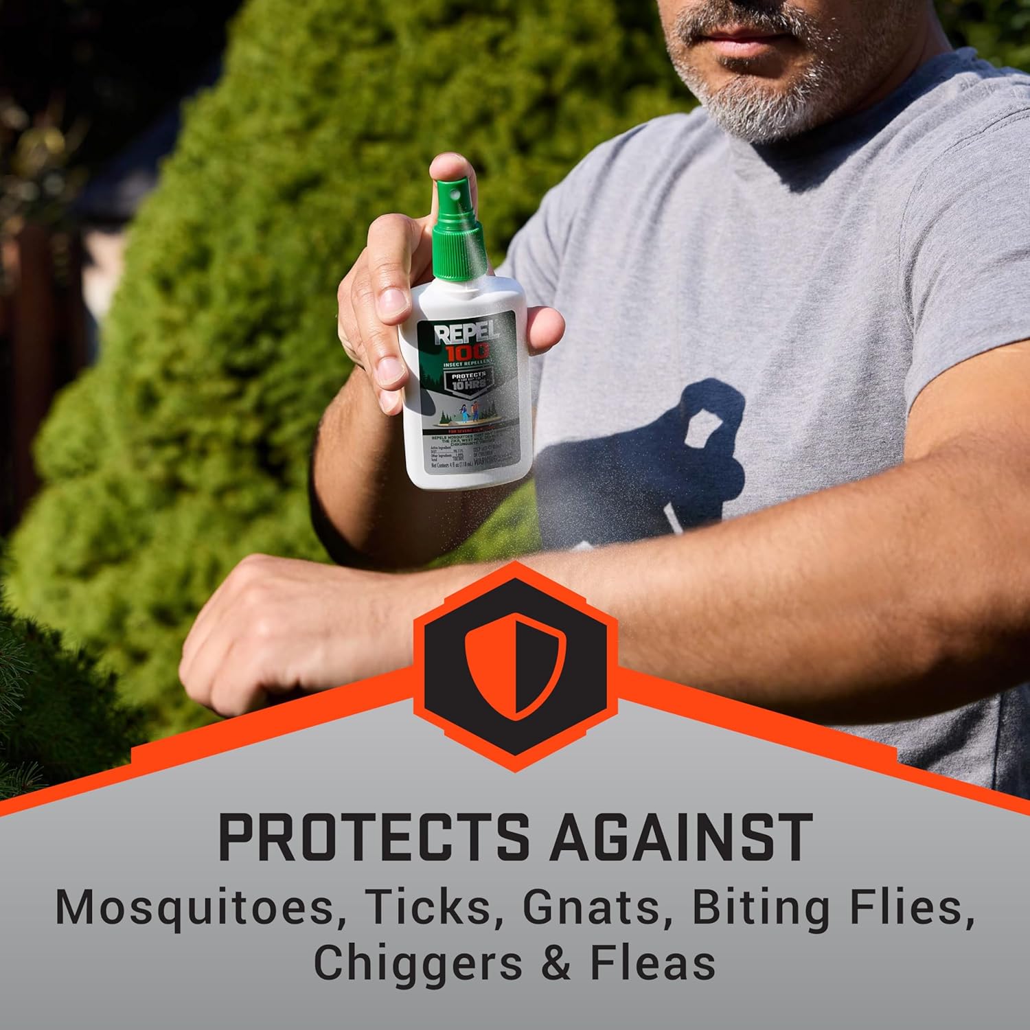 Repel 100 Insect Repellent, 4 Ounces, With DEET, 10-Hour Protection Long-Lasting Insect Repellent Pump Spray Repels Mosquitoes, Ticks, Gnats, Biting Flies, Chiggers And Fleas - Image 6