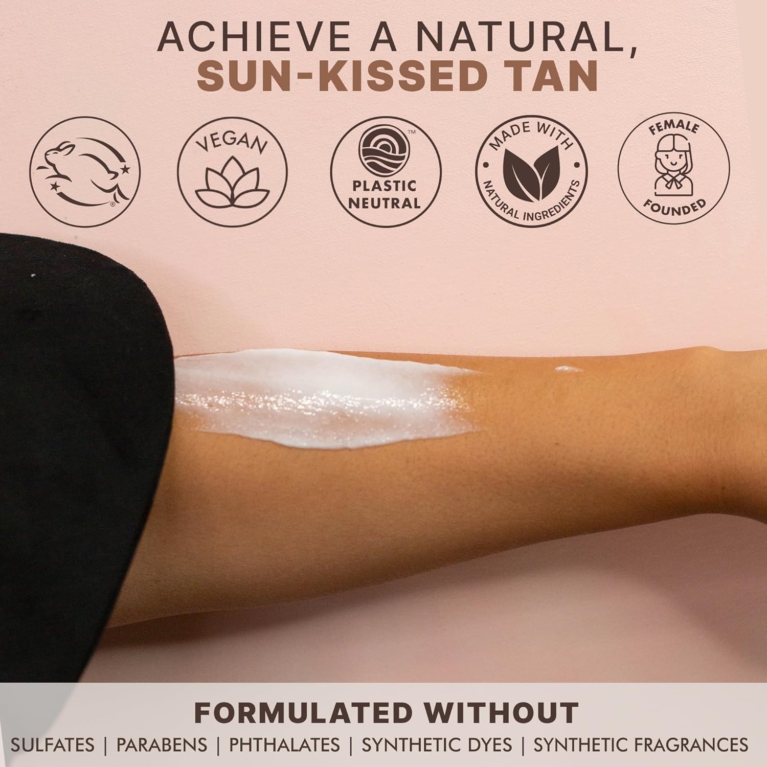 Beauty by Earth Self Tanner - USA Made with Natural & Organic Ingredients, Moisturizing Self Tanning Lotion with Aloe Vera & Coconut for a Natural Glow, Streak-Free Fake Tan, Medium to Dark - Image 7