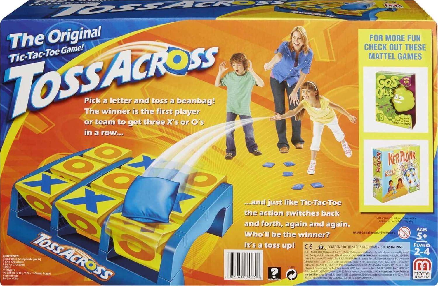 Mattel Games Toss Across Game, Beanbag Tic Tac Toe for 2 to 4 Players Ages 5 Years and Older - Image 4