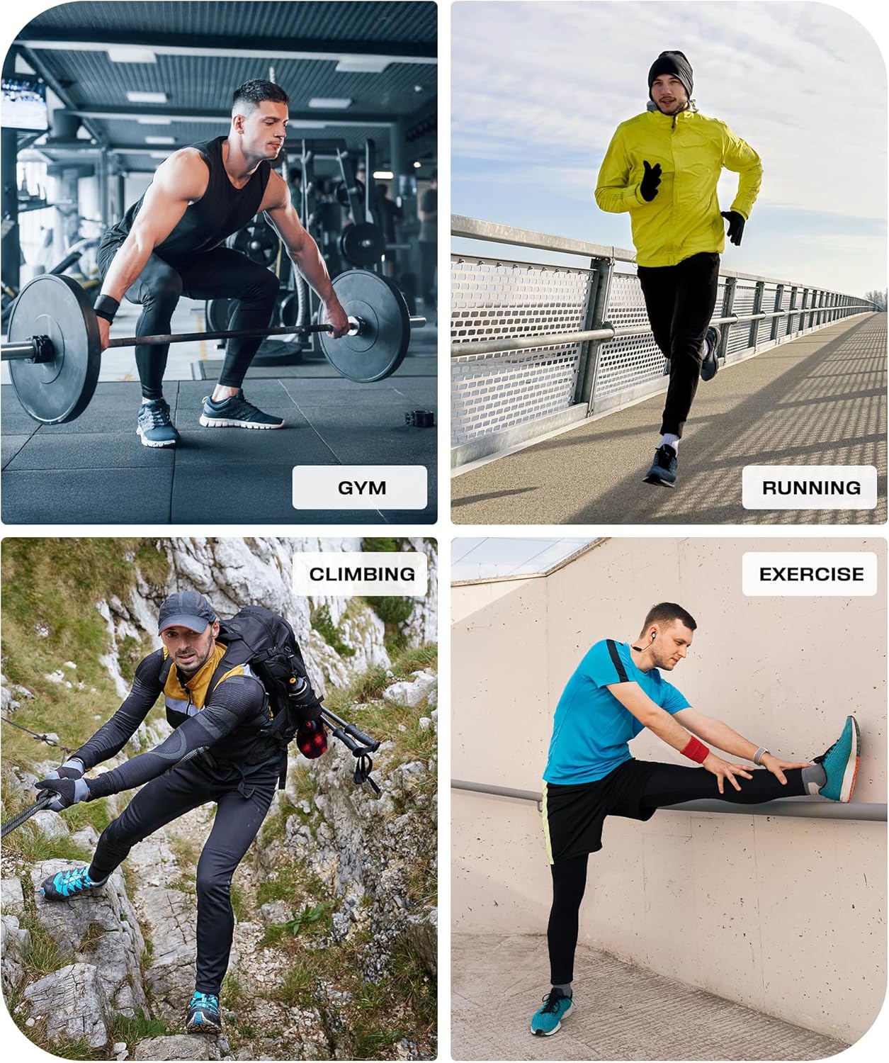 MSGD 5 Pack Men's Sweatpants with Zipper Pockets Stretch Lightweight Athletic Track Activewear Pants for Men Joggers - Image 6