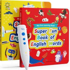 TEKFUN Learn to Read Words Books with Talking Pen, Educational Autism Sensory Toys for Kids, 500+ Learning Activities, Toddler Birthday Gifts for Boys Girls Ages 1-6