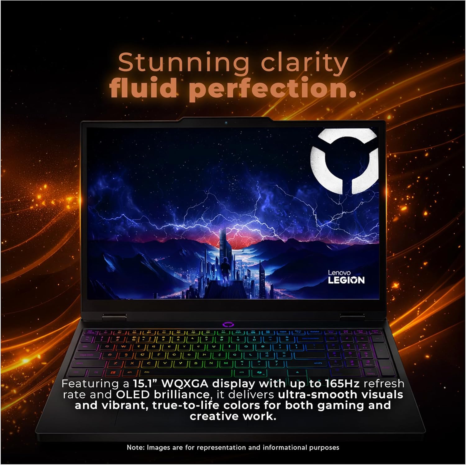 Lenovo Legion 5i Gaming Laptop, Intel Ultra 9-275HX, 32 GB DDR5 RAM, 1 TB PCIe SSD, 15.1" WQXGA (2560x1600)165Hz, Nvidia G-Force RTX 5070, 24-Zone RGB Backlit Keyboard, W11 Home, Black+Traix Mousepad - Image 2