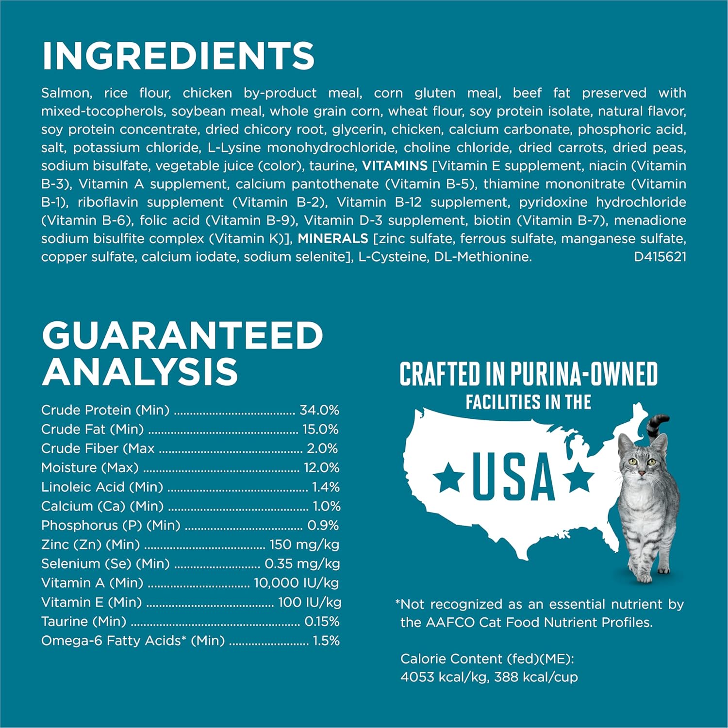 Purina ONE Natural Dry Cat Food, Tender Selects Blend With Real Salmon - 7 lb. Bag - Image 4