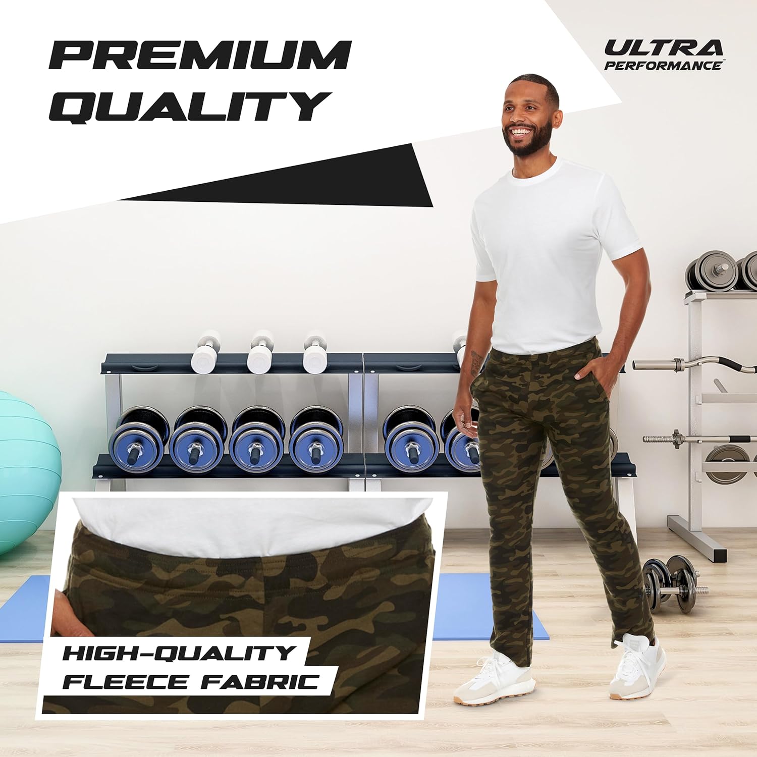 Ultra Performance 3 Pack Mens Sweatpants, Wide Leg Open Bottom Lounge Sweat Pants for Men - Image 4