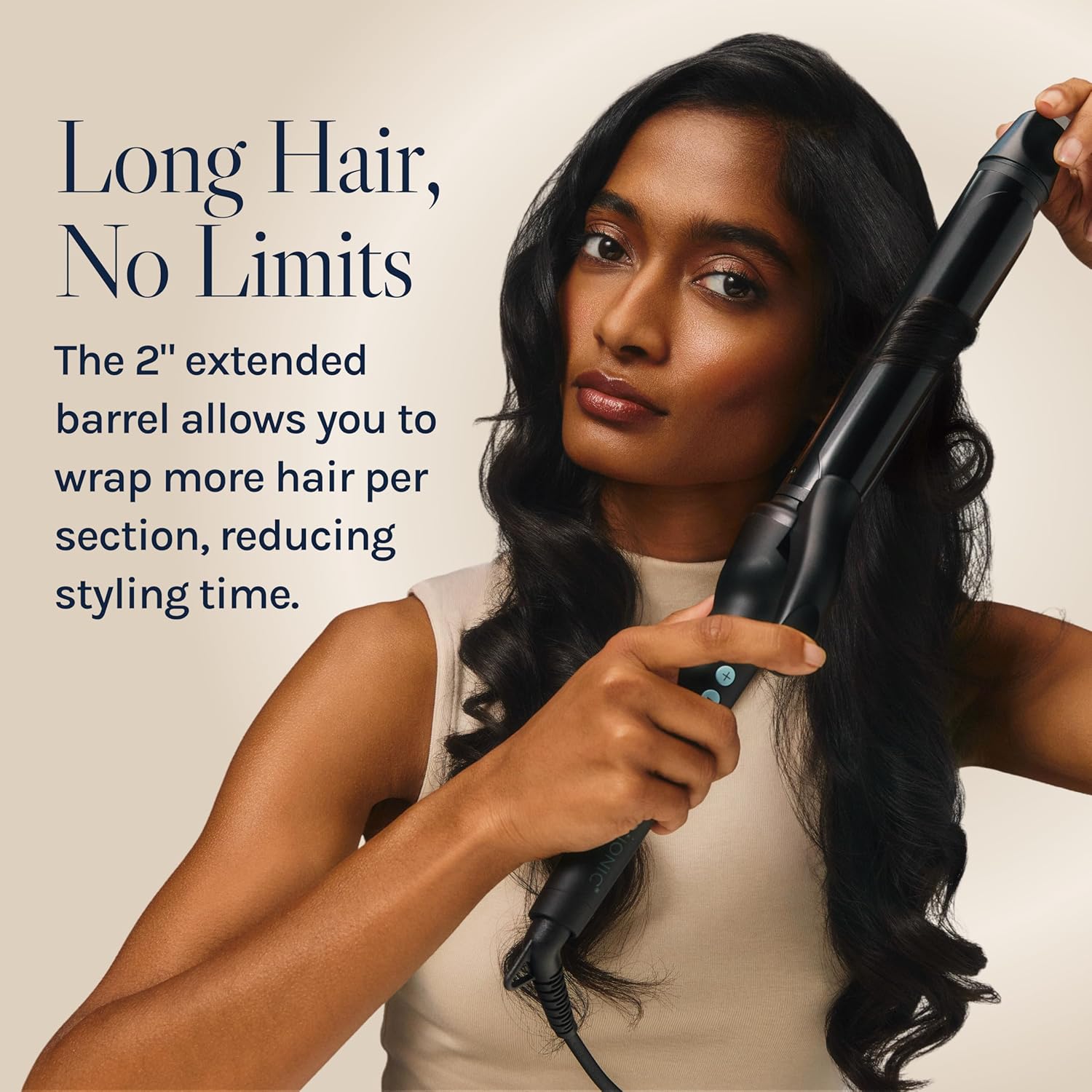 Bio Ionic Long Barrel Curling Iron with Moisture Heat Technology & NanoIonic MX Versatile Curling Wand - Multiple Barrel Sizes for Tight, Classic, Loose & Soft Curls - Image 2