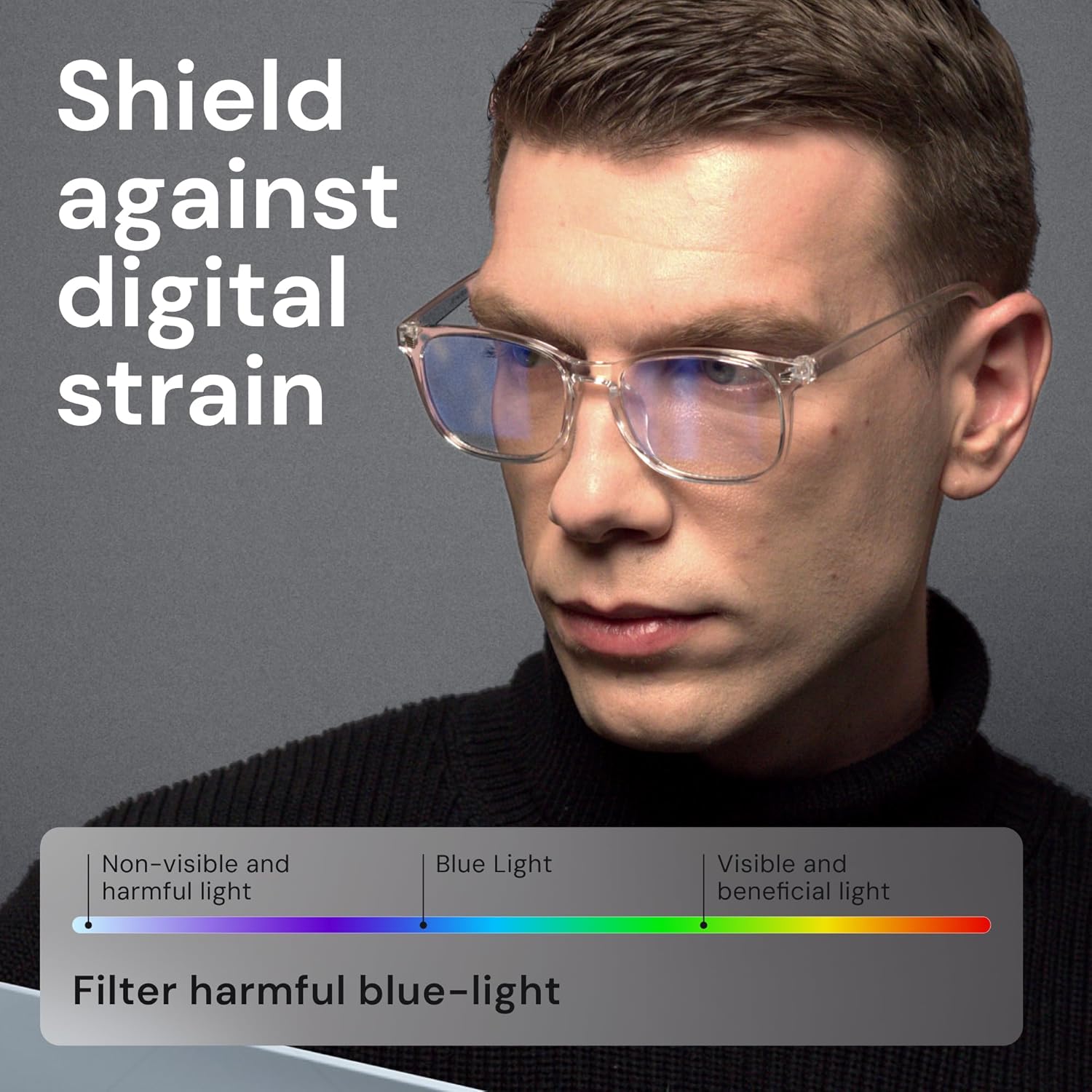 Gaoye Eyewear Frames for Men - Blue Light Blocking Square Glasses, Anti UV Ray Computer Gaming, Blue Blockers for Women - Image 5