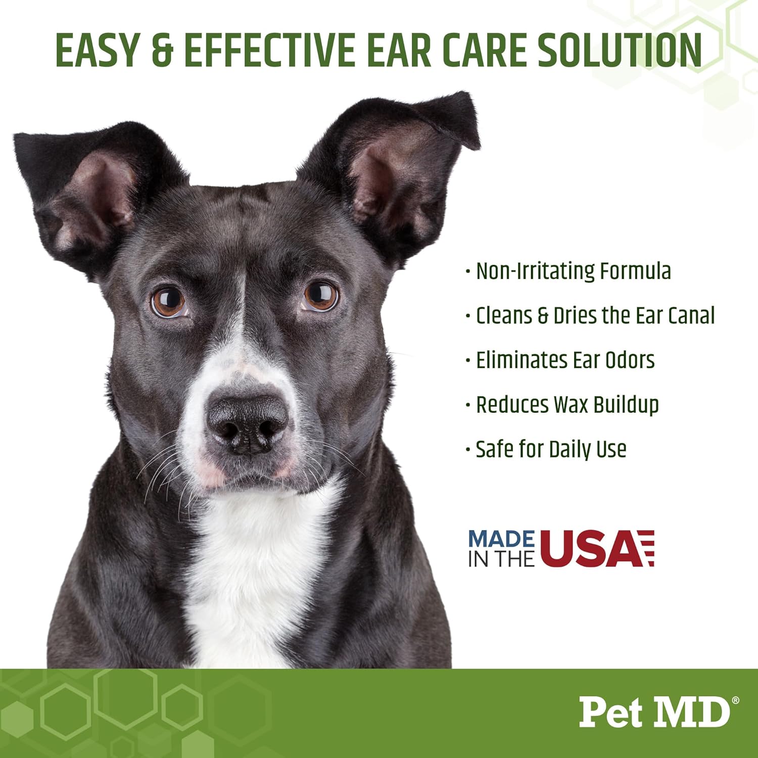 Pet MD Dog Ear Cleaning Wipes – Otic Cleanser for Dogs, Soothing Ear Care with Aloe Vera & Eucalyptus, Regular Wipes, 100 Count - Image 4