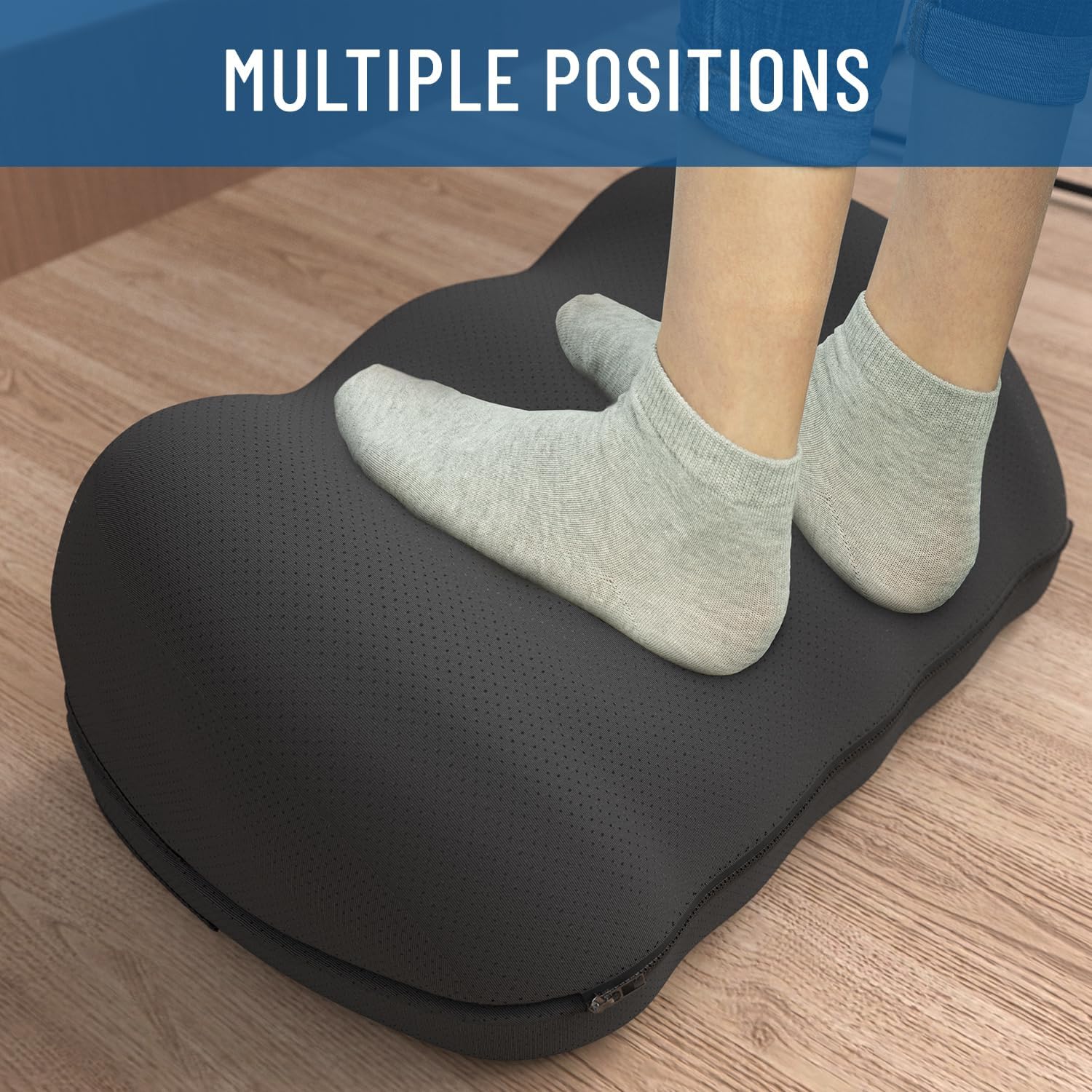 Elevate Series by Everlasting Comfort Adjustable Cloud Foot Rest for Under Desk at Work with Pressure Point Nodes - Comfortable Memory Foam Office Foot Stool & Desk Pillow, Gaming & Home Accessories - Image 8