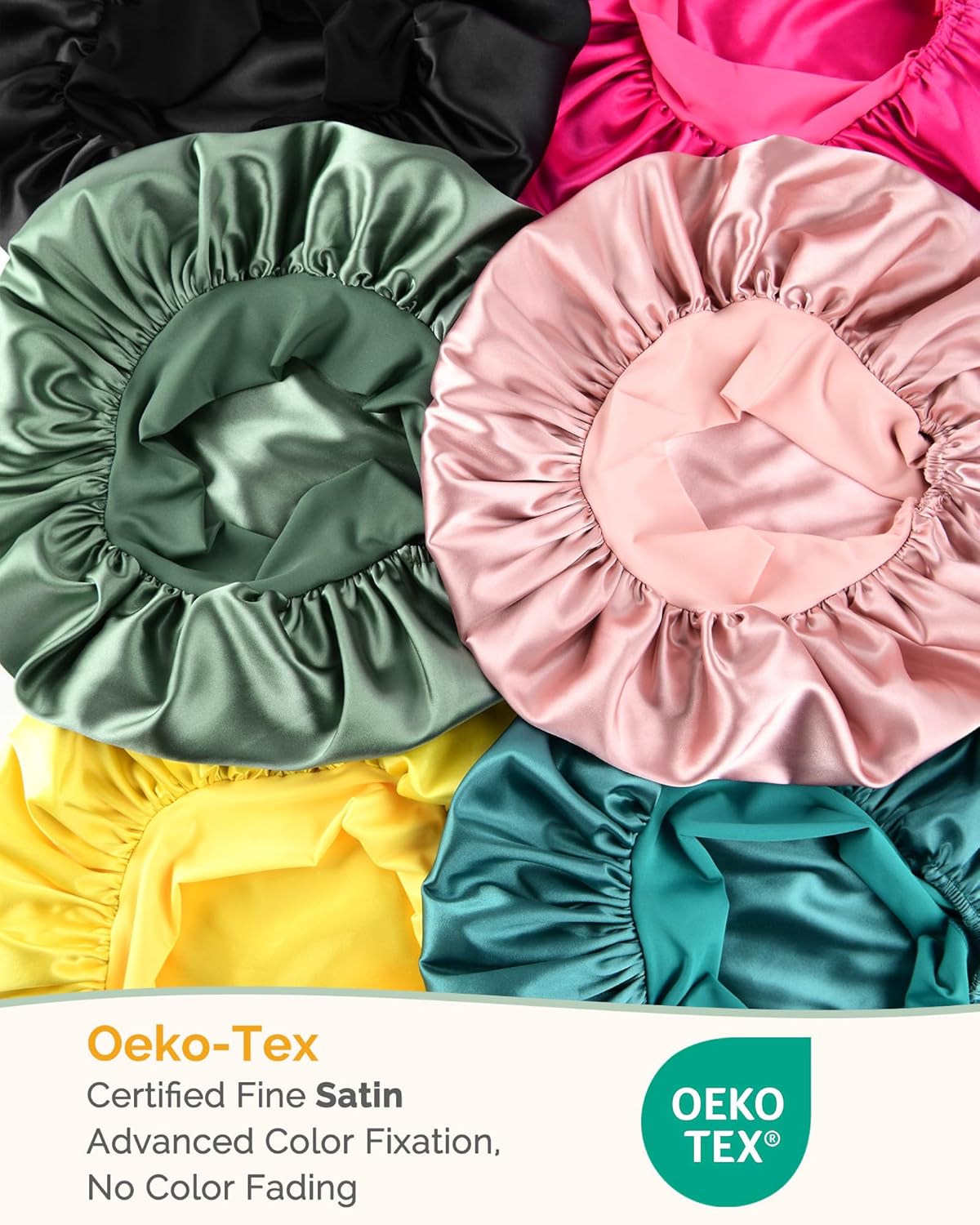 YANIBEST Adjustable Satin Bonnet for Sleeping Women Double Layer Hair Wrap Reduce Friction Prevent Frizz Natural Curly Hair - Image 3