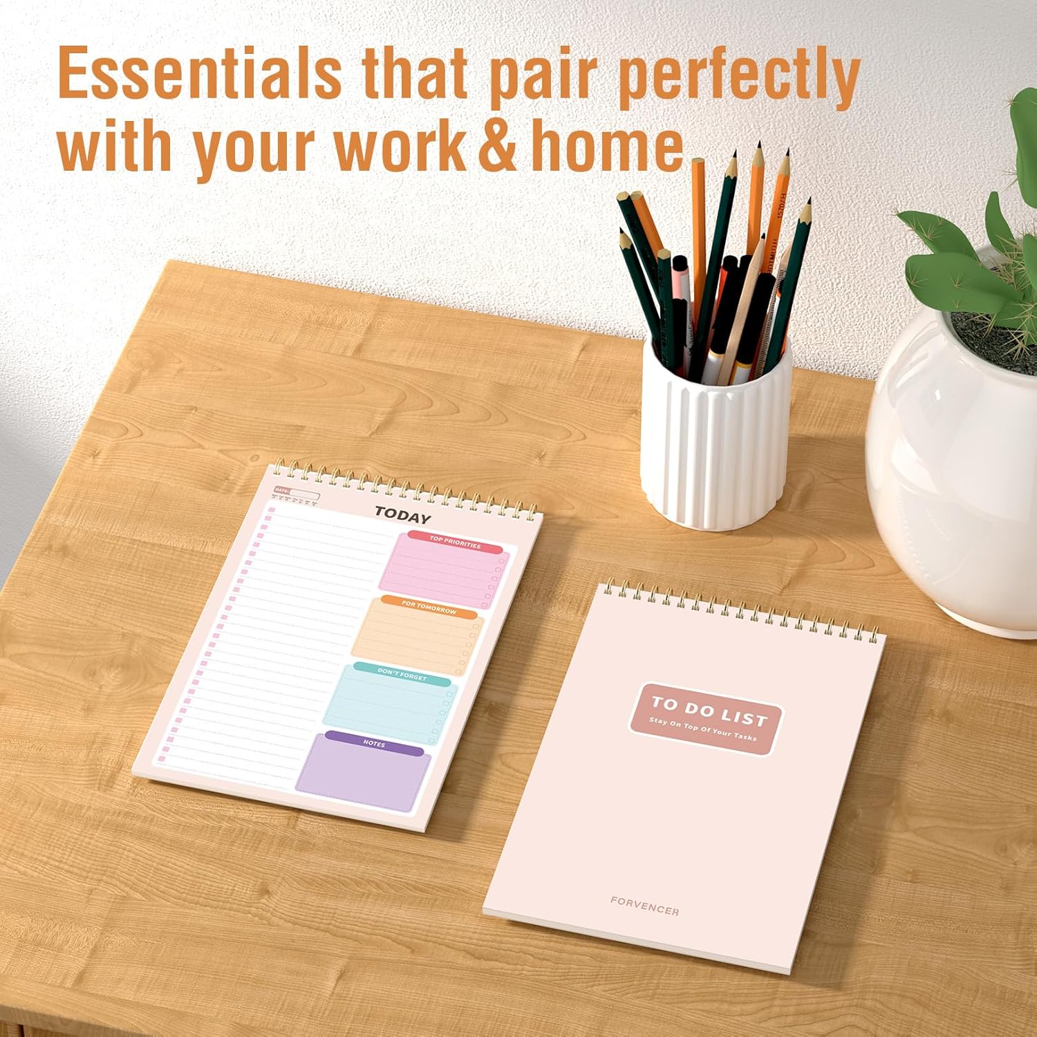 Forvencer To Do List Notepad (6.5 x9.8), To Do List Notebook for Work, Undated Daily Planner Organizer for Tasks Checklist & Goal Planning, To Do List Perfect for Office, School, Cute - Image 6