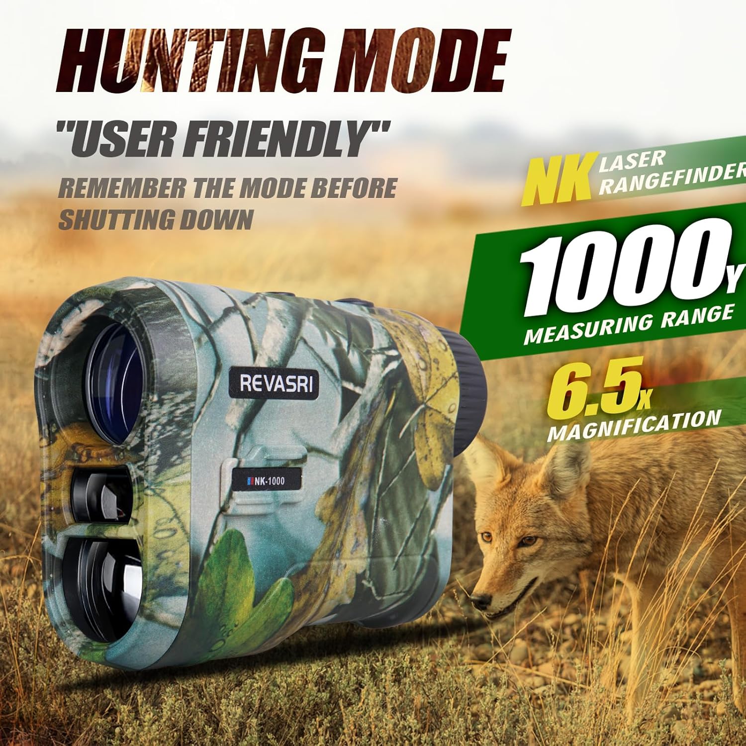 REVASRI Hunting Laser Rangefinder with Rechargeable Battery 1000 Yards Hunting Range Finder with Target Acquisition Technology Easy-to-Use Clear Accurate Rangefinders for Hunters - Image 4