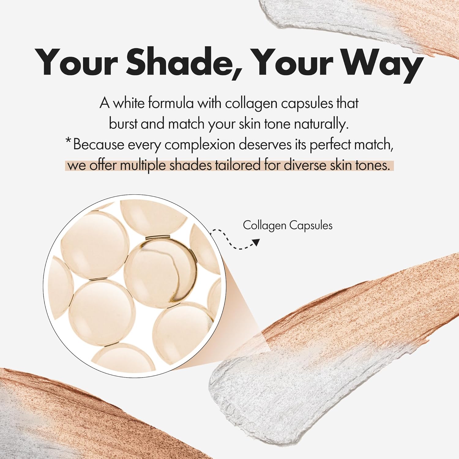 ELROEL Blanc Cover Cream Stick V White 0.45 oz - Korean Color-Changing Foundation Stick with Volufiline - Medium to Full Coverage Dewy Finish Base Makeup - Dual-Ended Detachable Brush (#202 Natural) - Image 3