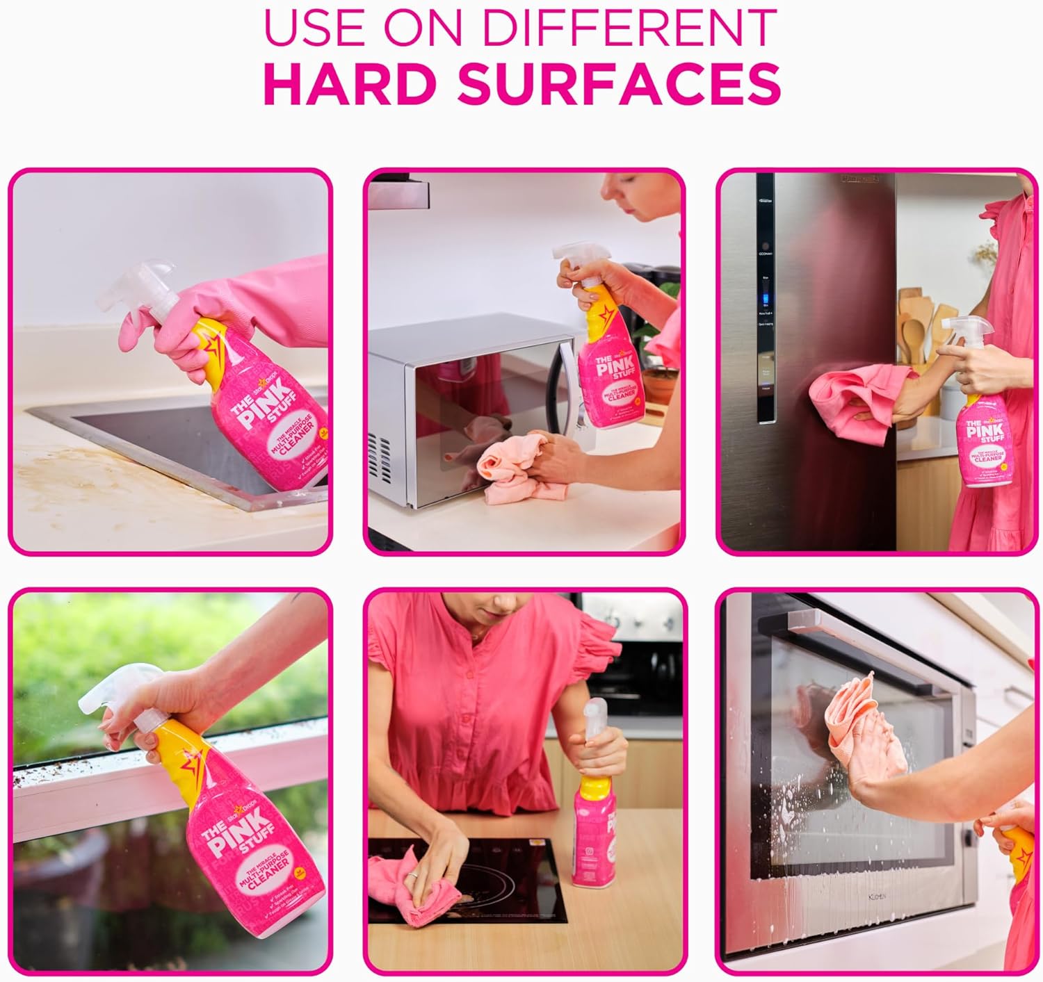 Stardrops The Pink Stuff Miracle Multi-Purpose Cleaner – Removes Grease, Grime, and Stains on Kitchens, Bathrooms, Floors, and More, 25 fl Oz - Image 5
