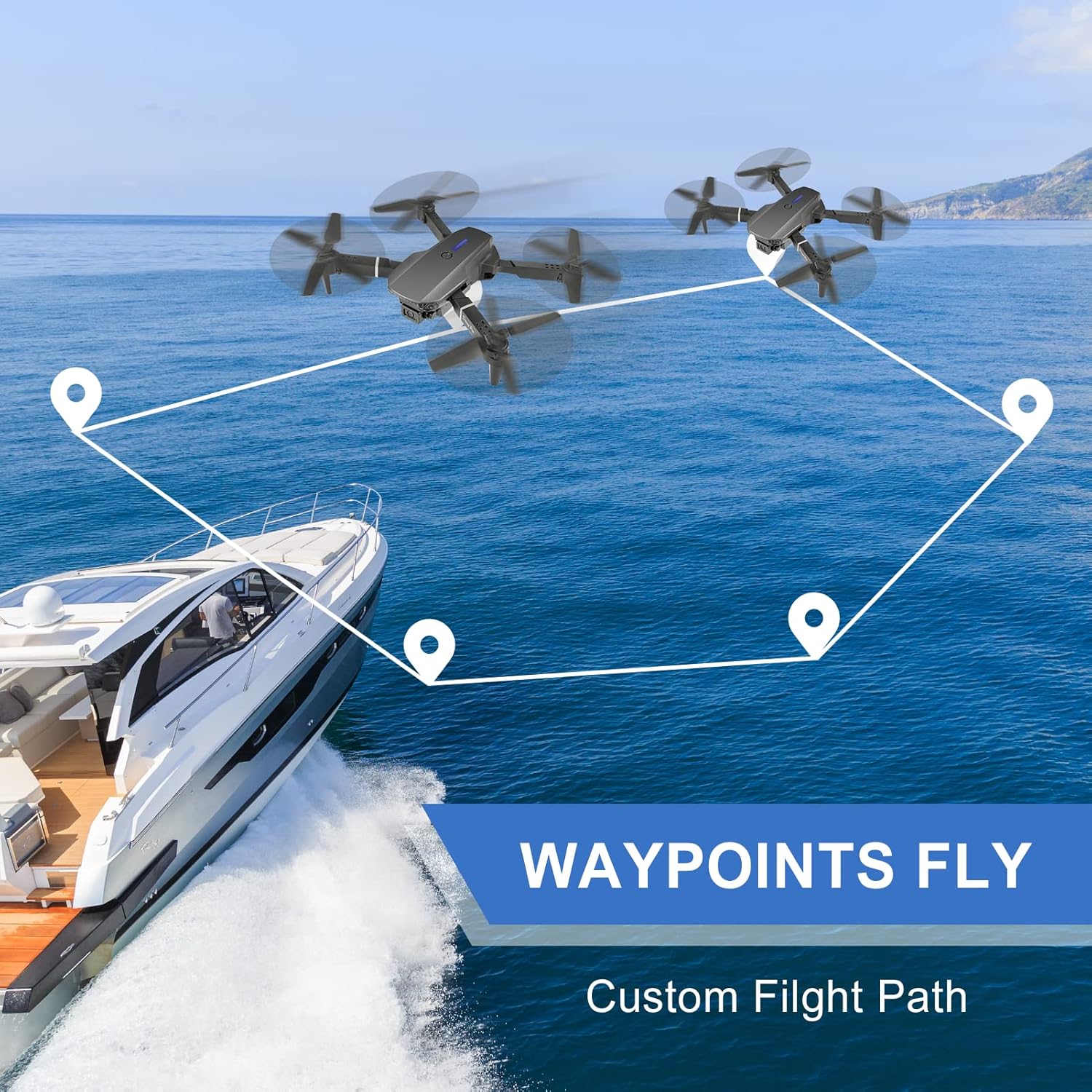 Mini Drone with Camera, 4K HD FPV Drone, Altitude Hold, Gesture Selfie, One key Return/Emergency Stop, 3D Flips, Waypoint Fly, 2 Batteries, Foldable Drones for Kids and Beginners - Image 5