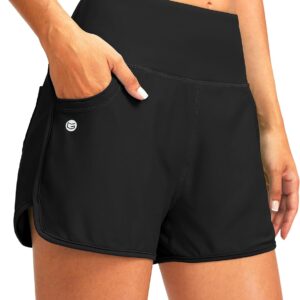 G Gradual Women’s 3″/5” High Waisted Swim Board Shorts with Pockets Liner Quick Dry Swimsuit Bottoms Bathing Suit for Women