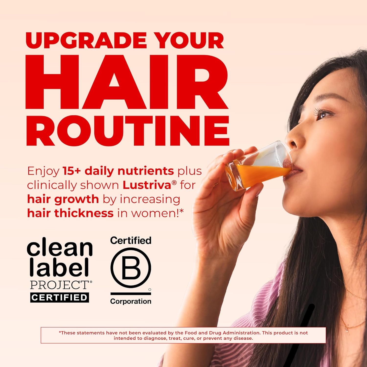 MARYRUTH'S Liquid Multivitamin+Hair Growth | Biotin 10000mcg | Lustriva Hair Growth Supplement | Clinically Tested in Women for Thicker Hair&Facial Wrinkle | Skin Care | Ages 18+ | 15.22 Fl Oz - Image 2