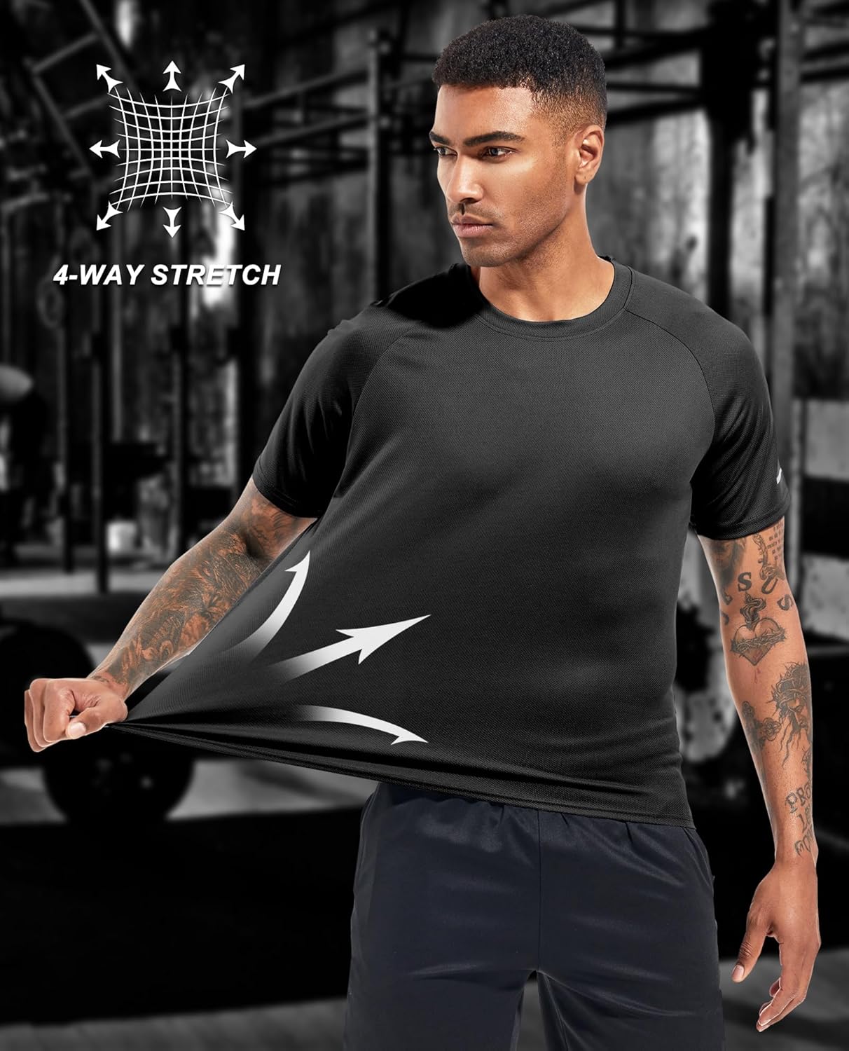 Boyzn 1, 3, 5 or 7 Pack Men's Workout Running Shirts, Dry Fit Moisture Wicking T-Shirt, Gym Athletic Short Sleeve Tee Shirts - Image 2
