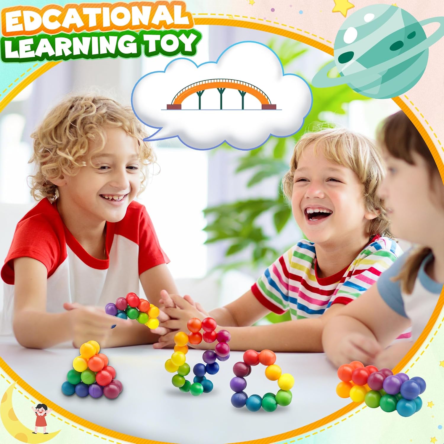 Sensory Autism Balls Toy for Toddler Kids, Airplane Travel Toys for Age 3-5 5-7 3-4 4-8 School Fidget Classroom Autistic Calm Down Treasure Prize Box Dementia Activities Easter Basket Stuffers Gifts - Image 6