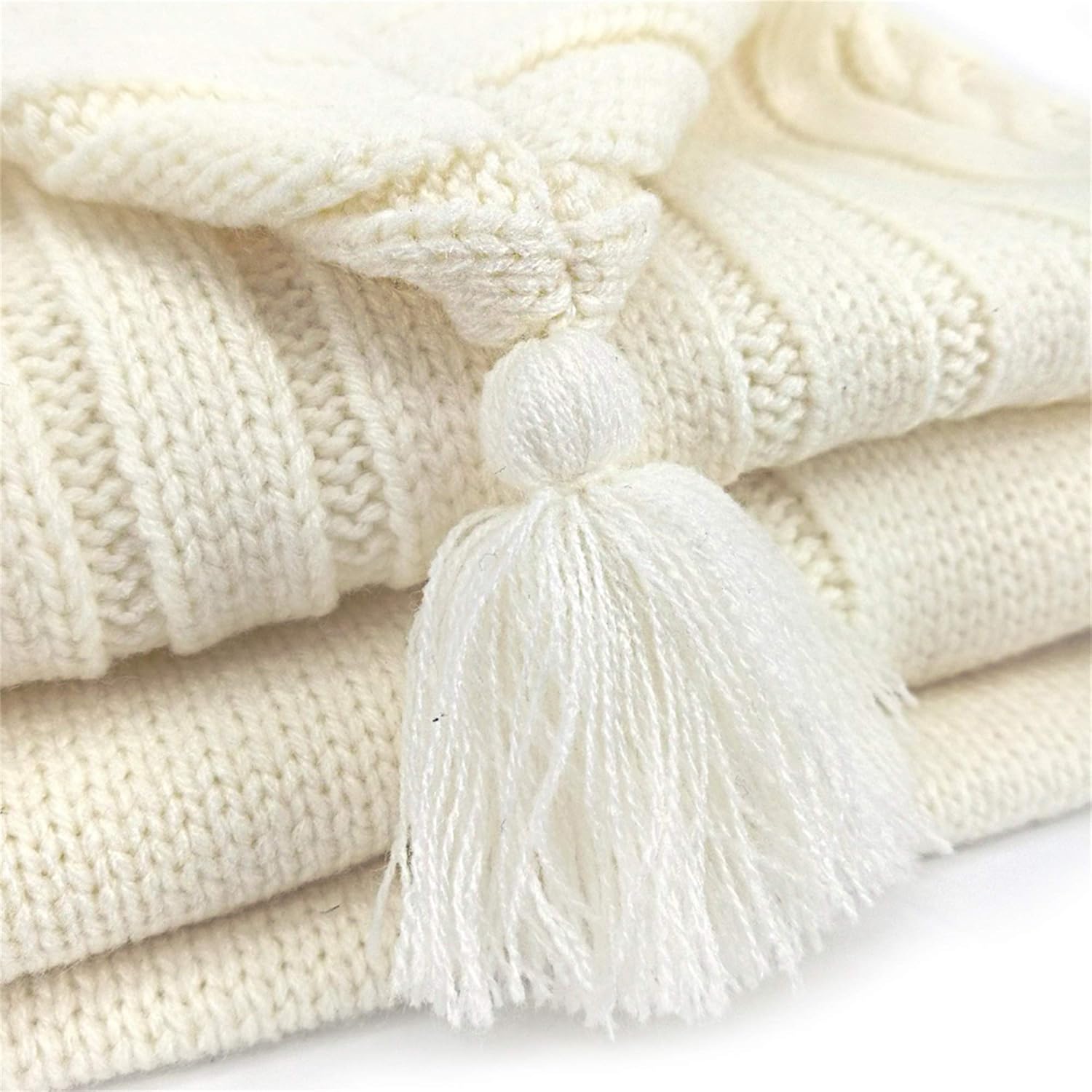 XMWEALTHY Newborn Baby Wrap Swaddle Blanket Knit Sleeping Bag Receiving Blankets Stroller Wrap for Baby Beige 0-6 Month - Image 5