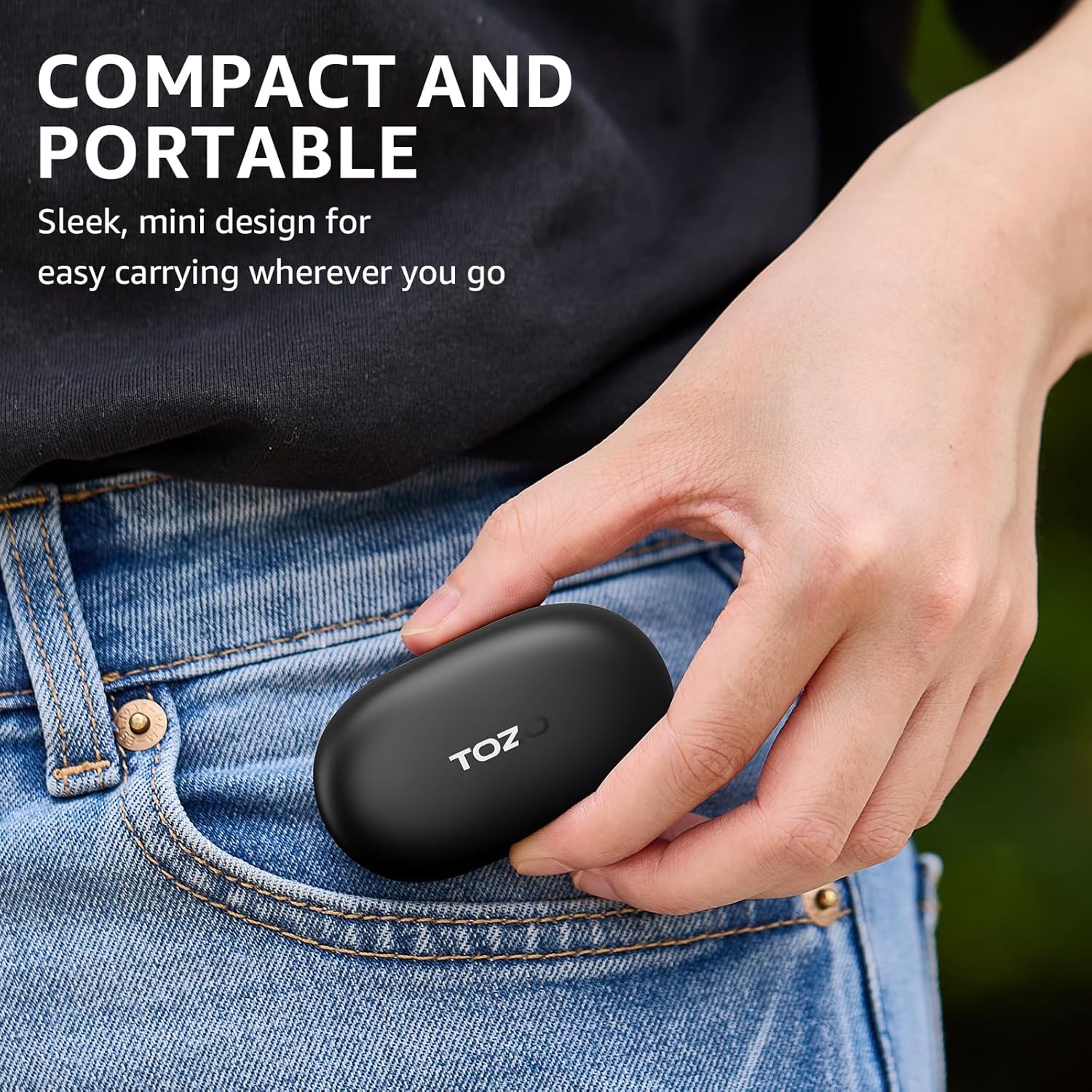 TOZO Wireless Earbuds Build in Mic Clear Calls Ergonomic Light Weight Bluetooth 5.3 in Ear Headphones Waterproof Premium Stereo Sound Ear Buds 30H Playtime with 32 EQs via APP - Image 7