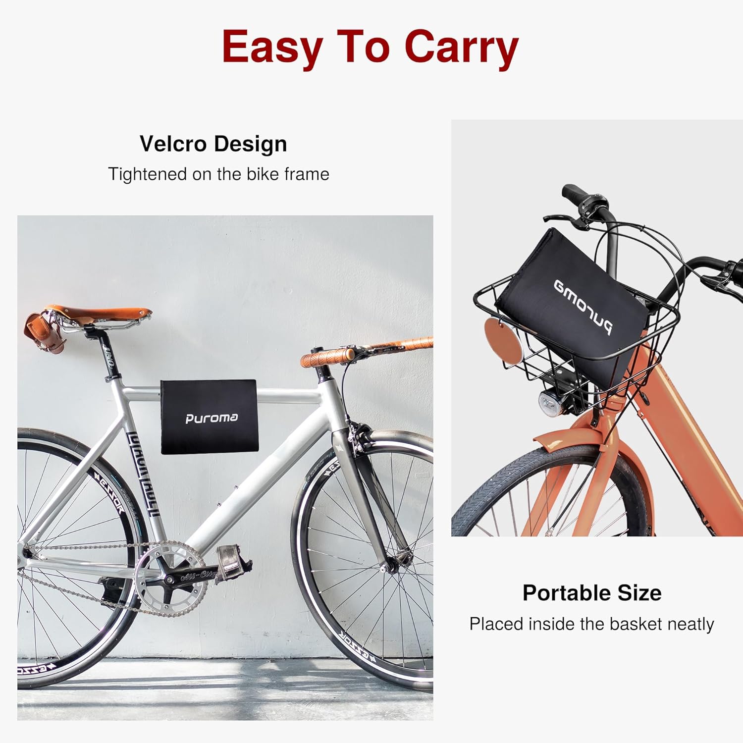 Puroma Bike Cover for 1/2/3 Bikes, Waterproof Outdoor Storage Bicycle Covers Rain Sun UV Dust Wind Proof with Lock Hole for Mountain Road Electric Bike - Image 5