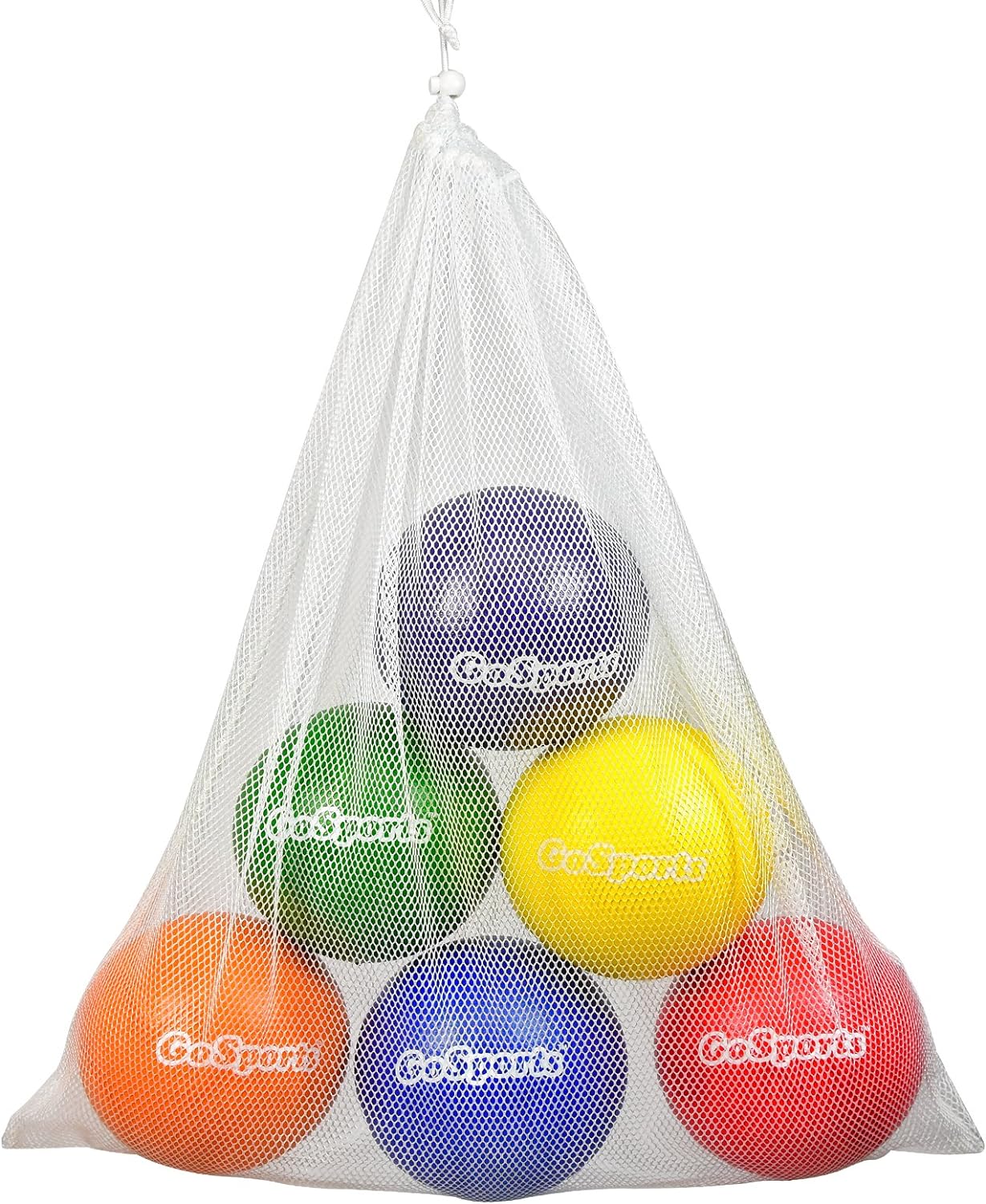 GoSports Soft Skin Foam Playground Dodgeballs - Set of 6 Includes Mesh Carry Bag - Image 3
