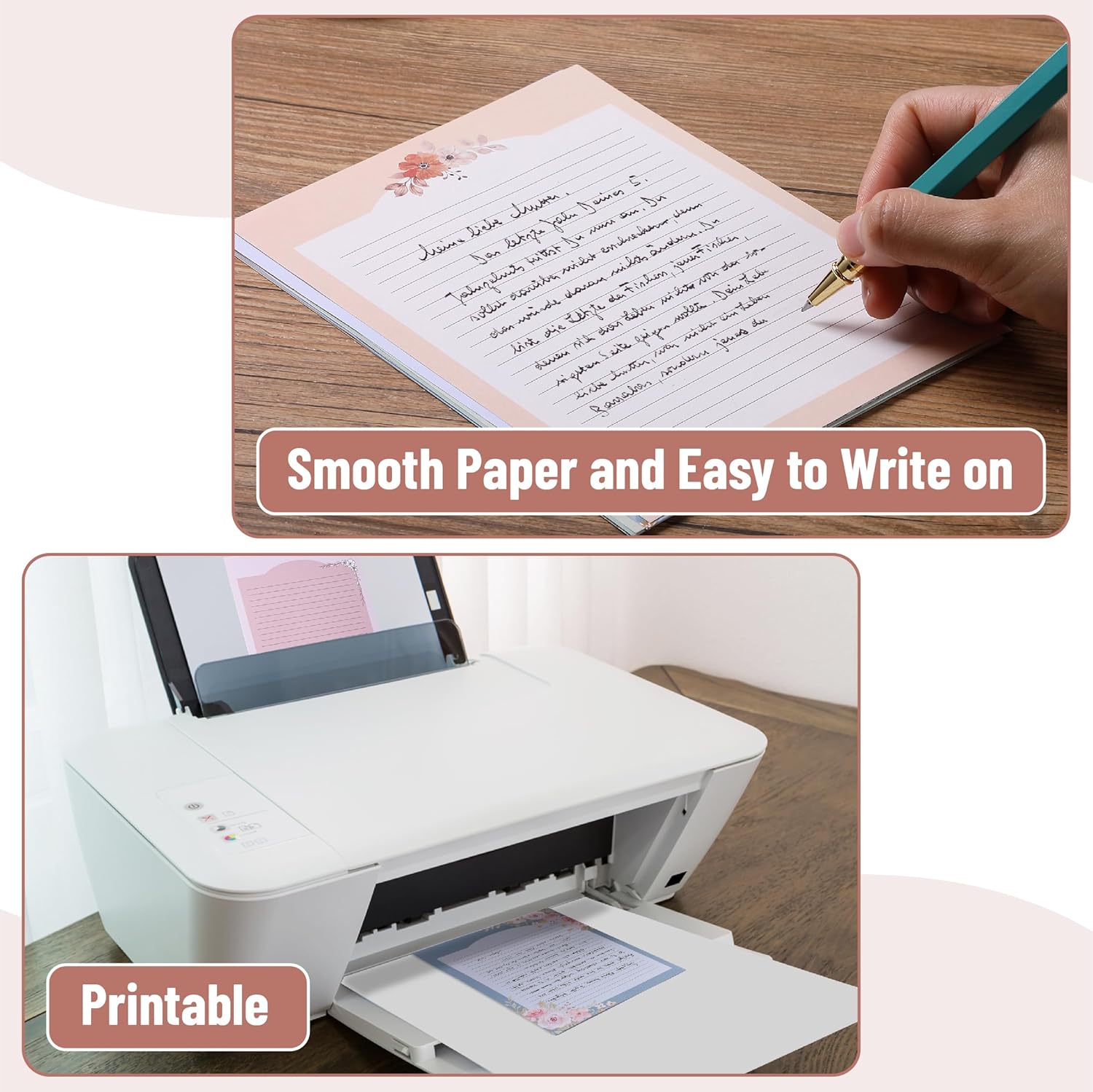 Mr. Pen- Stationery Writing Paper Set with Envelopes, 5.2" x 7.3", 60 Letter Sheets & 30 Envelopes, Smooth Printable Letter Paper for Handwritten Notes, Personal Letters, Invitations, Office & Home - Image 5