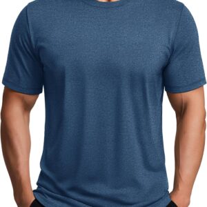 MAGCOMSEN Mens Workout Shirts Dry Fit Athletic Short Sleeve Tshirts Moisture Wicking Gym Running Performance Shirt