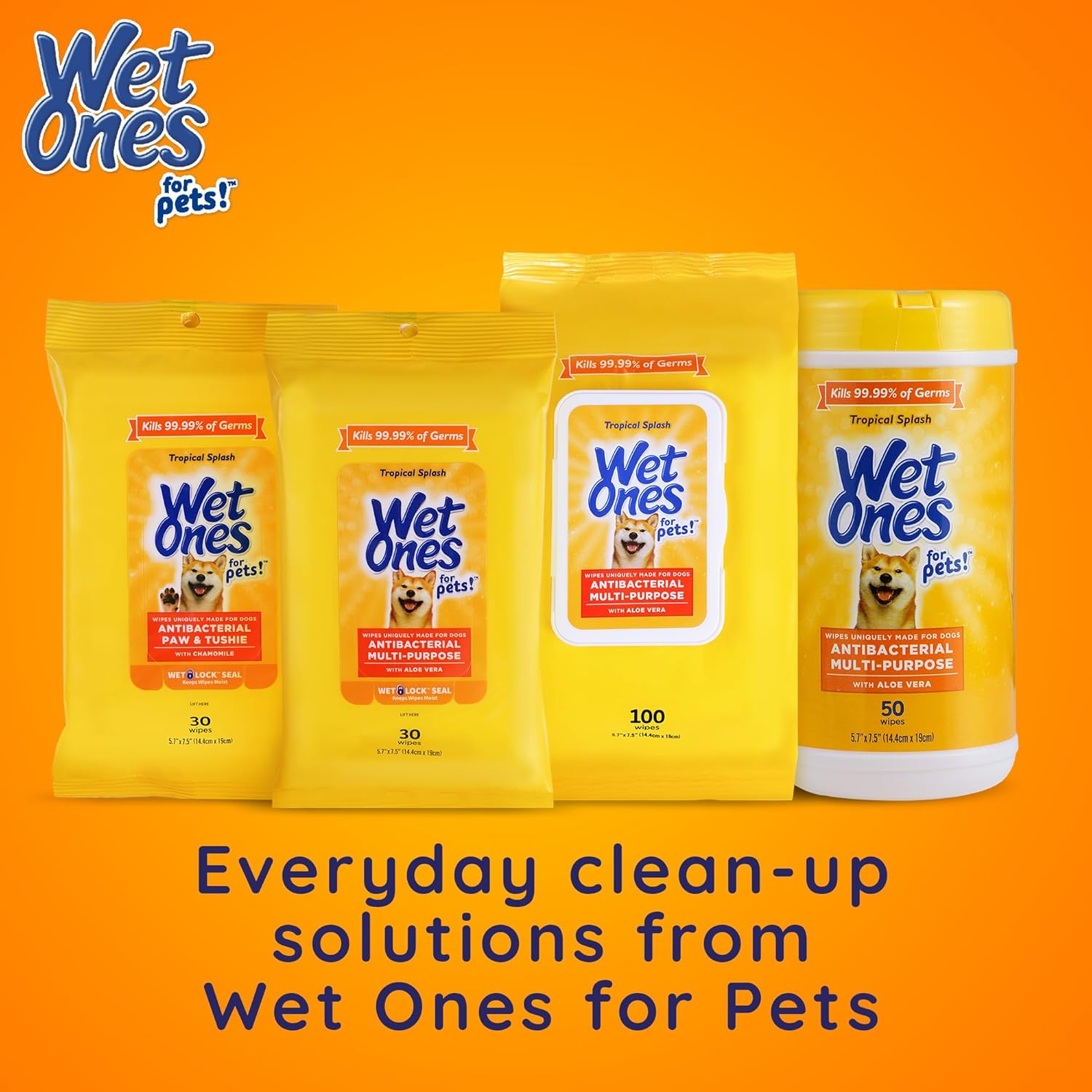 Wet Ones for Pets Antibacterial Dog Paw Cleaner with Built-in Scrubber Brush, Tropical Splash Scent - Foaming Cleanser for Dog Paws - Paw Washer & Grooming Care, 5 Ounce - Image 11