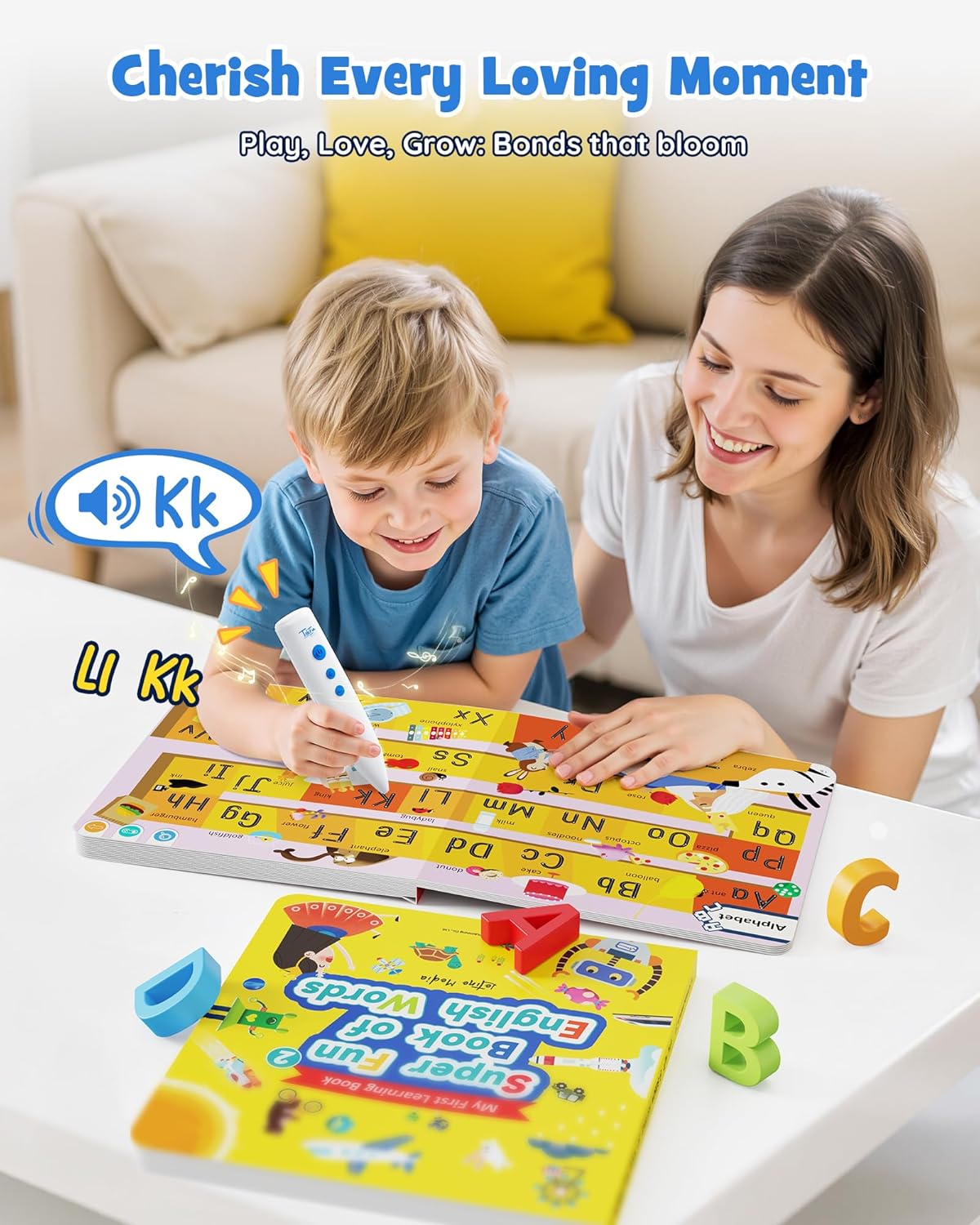 TEKFUN Learn to Read Words Books with Talking Pen, Educational Autism Sensory Toys for Kids, 500+ Learning Activities, Toddler Birthday Gifts for Boys Girls Ages 1-6 - Image 4