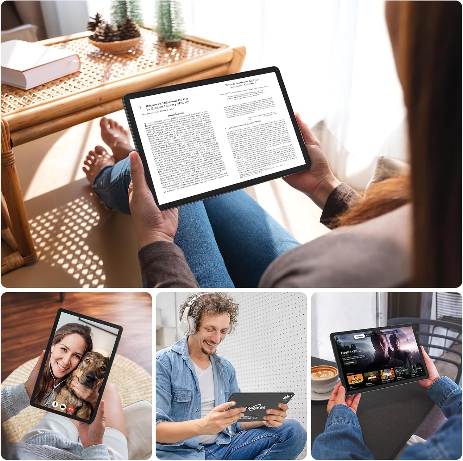 Tablet 11 inch Android 15 Tablet, 2025 Latest Update 128GB ROM 16GB RAM, 4G LTE Tableta, 5G WiFi+Cellular, Octa-Core MTK8786, 13+8 MP Rear and Front Camera,Incell FHD Screen, T-Mobile SIM Card Support - Image 9