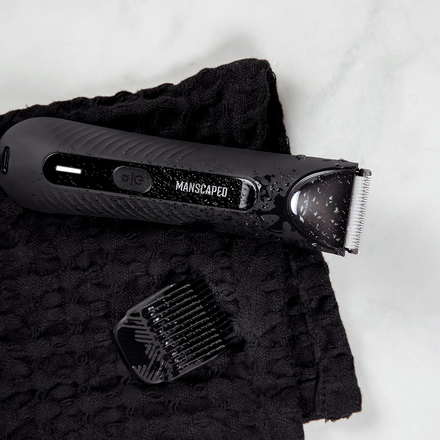 MANSCAPED® The Lawn Mower® 3.0 Plus Groin & Body Hair Trimmer – Updated SkinSafe® Trimmer Blade, Waterproof Wet/Dry Groomer, USB-C Rechargeable, Men’s Wireless Ball Shaver, Tuxedo Black - Image 7