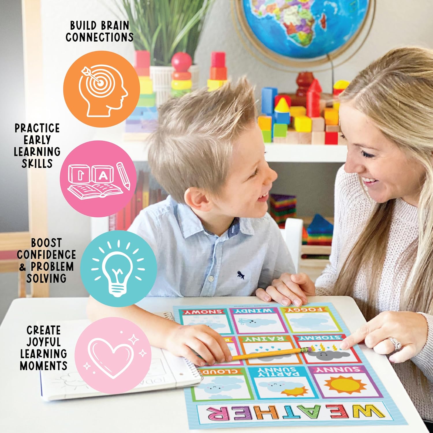 Hadley Designs 16 Educational Posters for Toddler Learning Activities - Alphabet Daycare Essentials, Laminated Pre-K Posters for Toddlers 1-3, Preschool Learning Activities, Rainbow Classroom Decor - Image 8