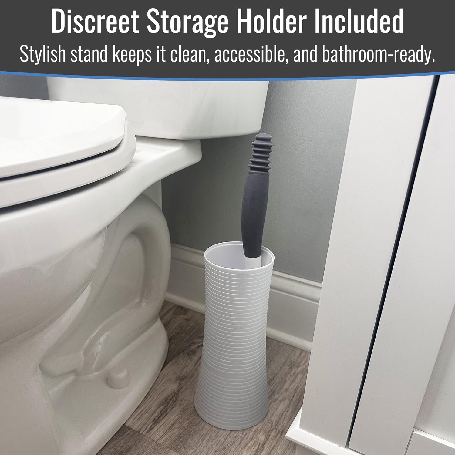 DMI CleanReach Pro with Sanitary Holder - Easy Release Toilet Aids for Wiping Bottom, Butt Wiper Tool for Women and Men, Long Handle Toilet Aids for Seniors and Handicap, Toileting Wand - Image 5