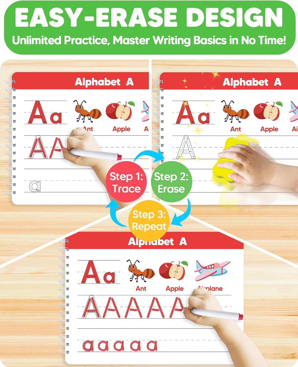 Preschool Learning Activities Kindergarten Workbooks, Toddler Busy Book Handwriting Practice, Coloring Tracing Activity Book for Kids 3-5, Montessori Educational Toys for 3 4 5 Year Old Boy Girl Gifts - Image 5