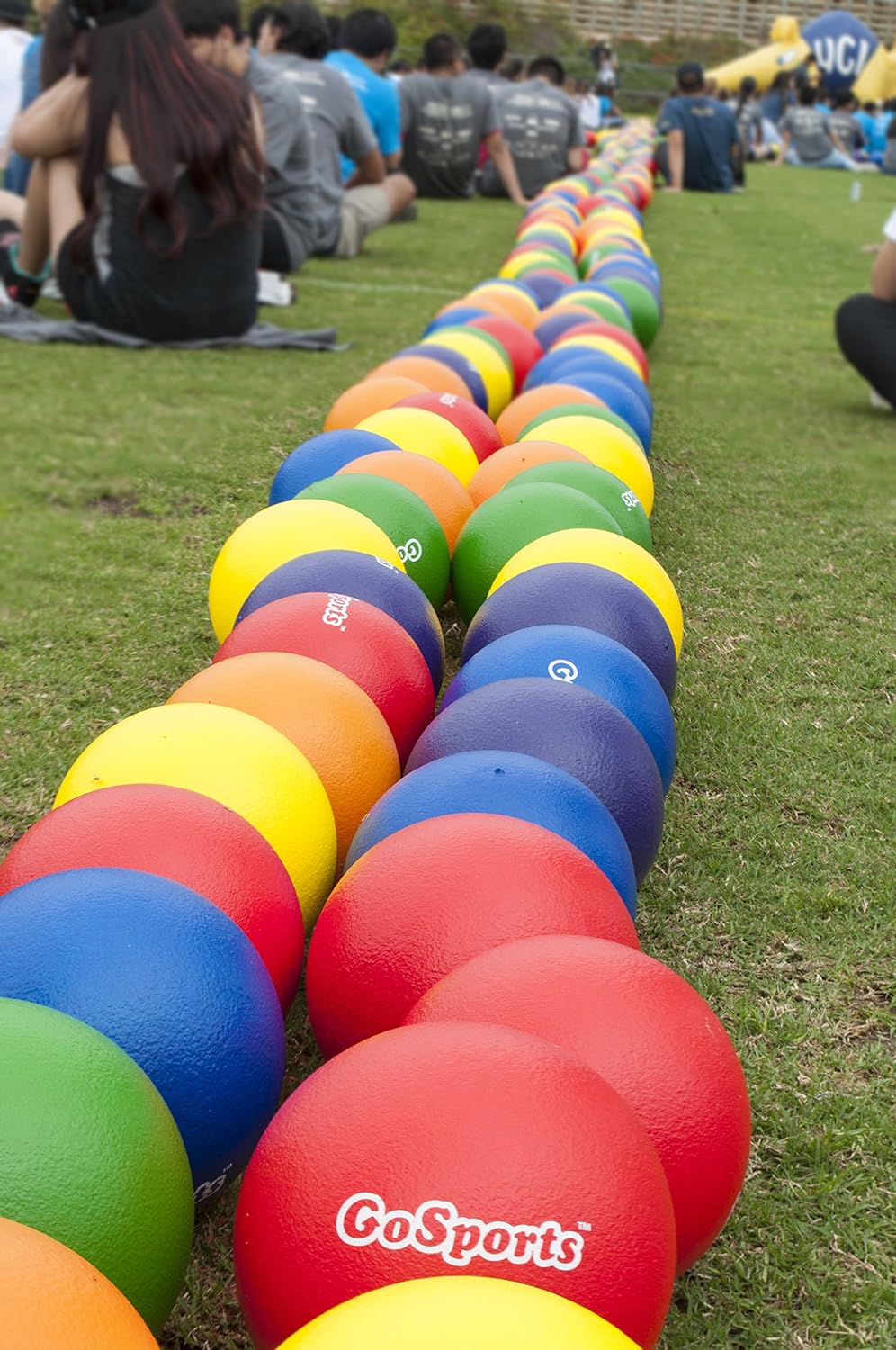 GoSports Soft Skin Foam Playground Dodgeballs - Set of 6 Includes Mesh Carry Bag - Image 4